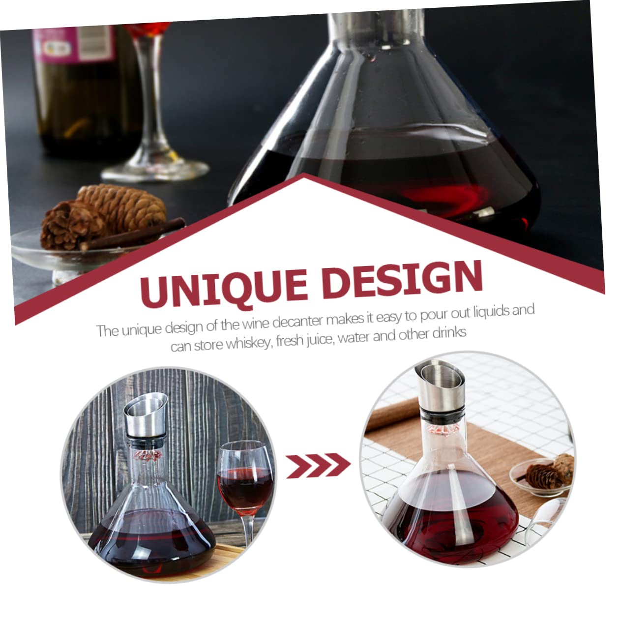 Cabilock Decantador De Vino De Borosilicato Para Bodas Jarra De Vino Para Fiestas