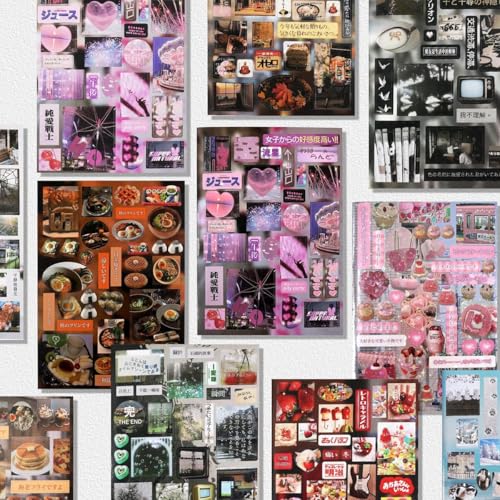 Image of 45-Sheet Japanese Sticker Book with 800+ Kawaii Manga and Izakaya Art Stickers for Journaling, Scrapbooking, Bullet Diaries, Crafts and DIY Decoration (#A)