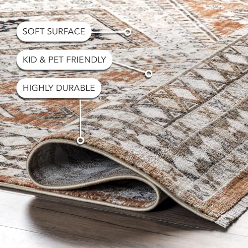 nuLOOM Tapete Oriental 8x10 pies Vanesa Rust miniatura 4