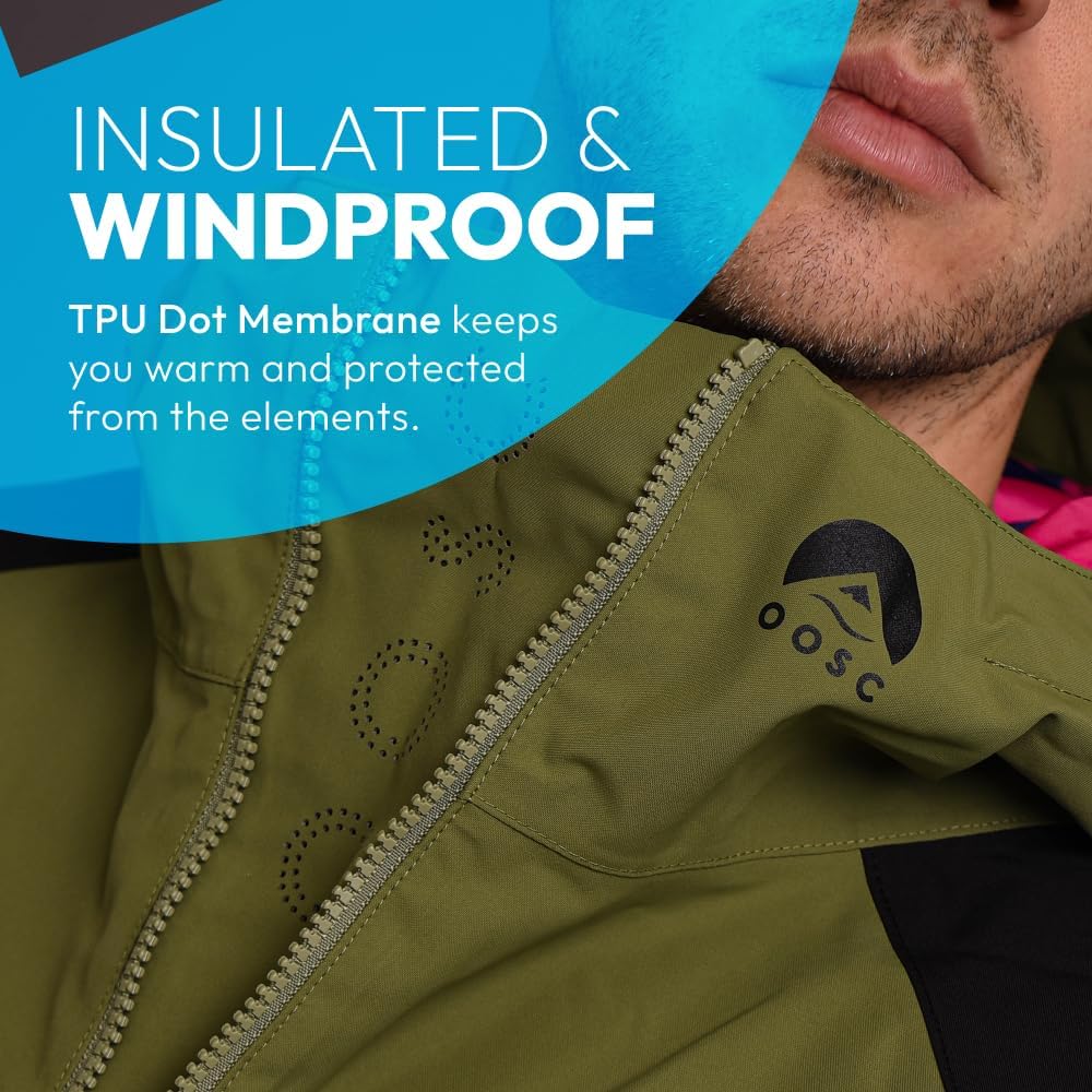 OOSC Snow Park Overhead Snowboard & Ski Jacket | Orange & Khaki