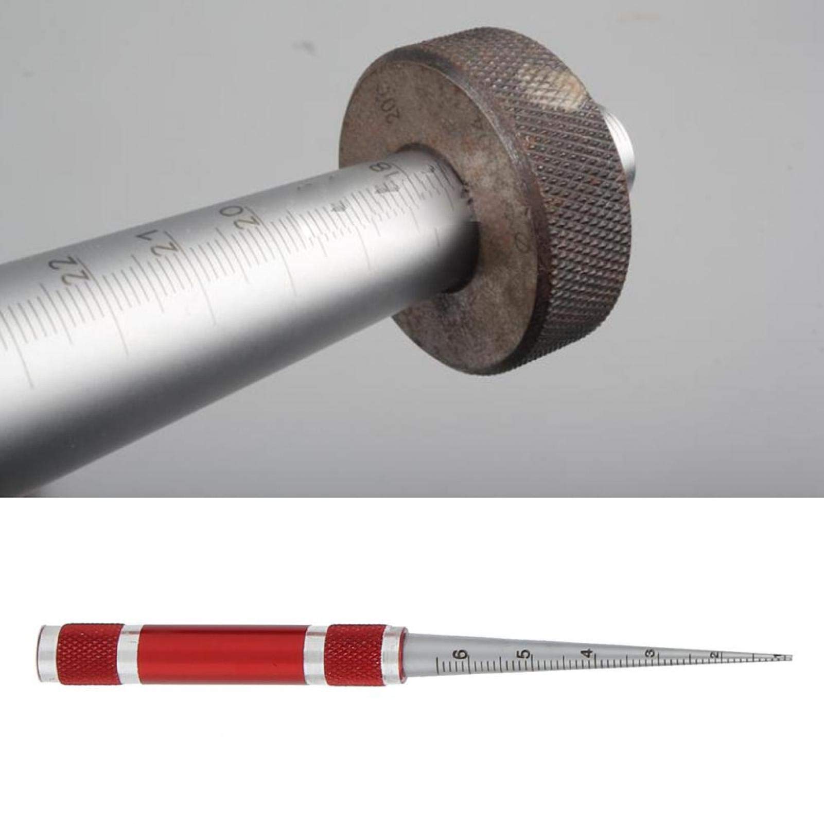 Outil de mesure de jauge conique de trou de jauge d'ouverture conique de précision de 0,1 mm pour le travail du bois pour la maison(1-6.5mm)