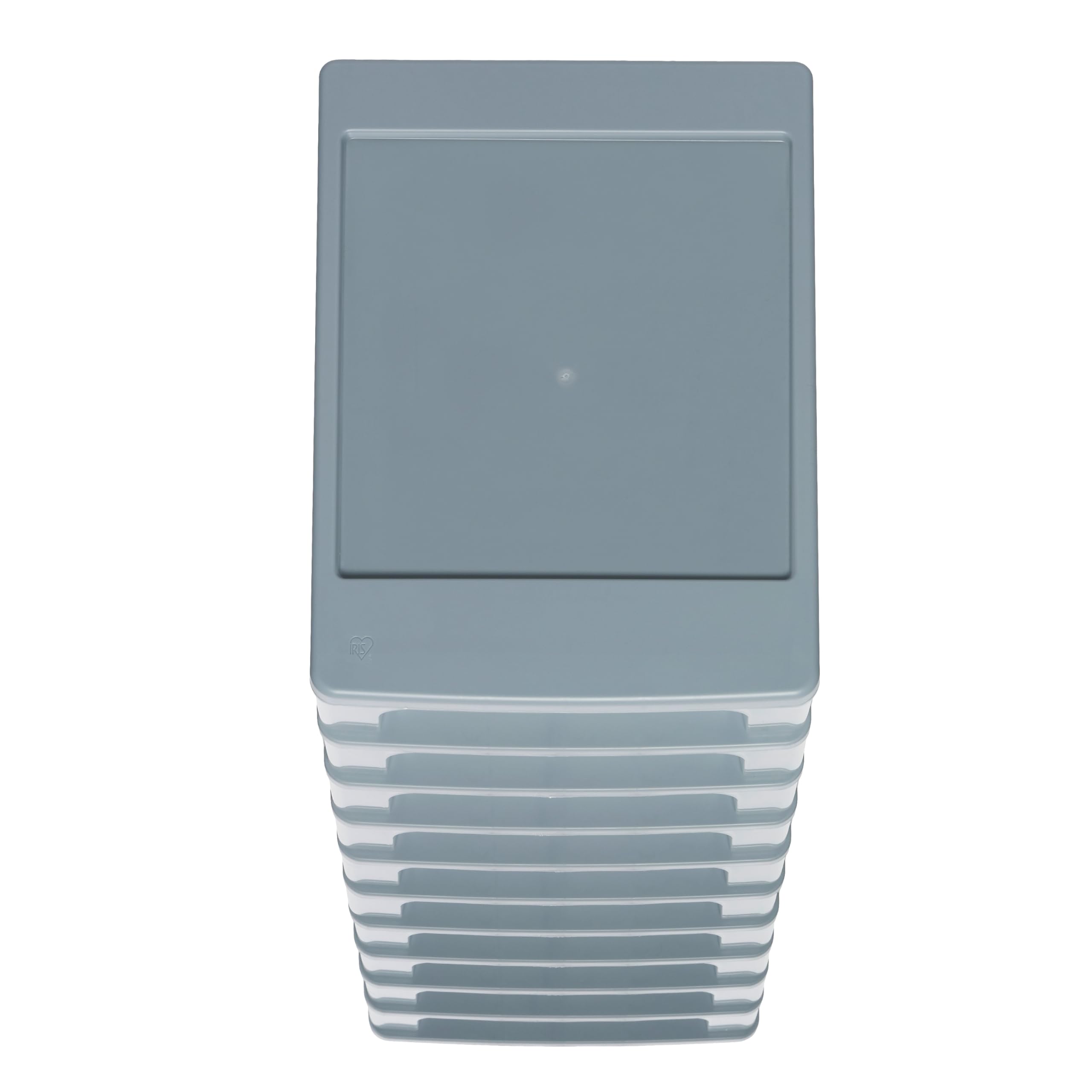 Iris Ohyama Cassettiera in Plastica, Portaoggetti, 10 Cassetti Medi, Grigio, Apertura Facile, Formato A4, A5 e A6, Organizzatore, Per Ufficio, Scuola, Cartoleria, Senza BPA, Contenitore, OCH-2100