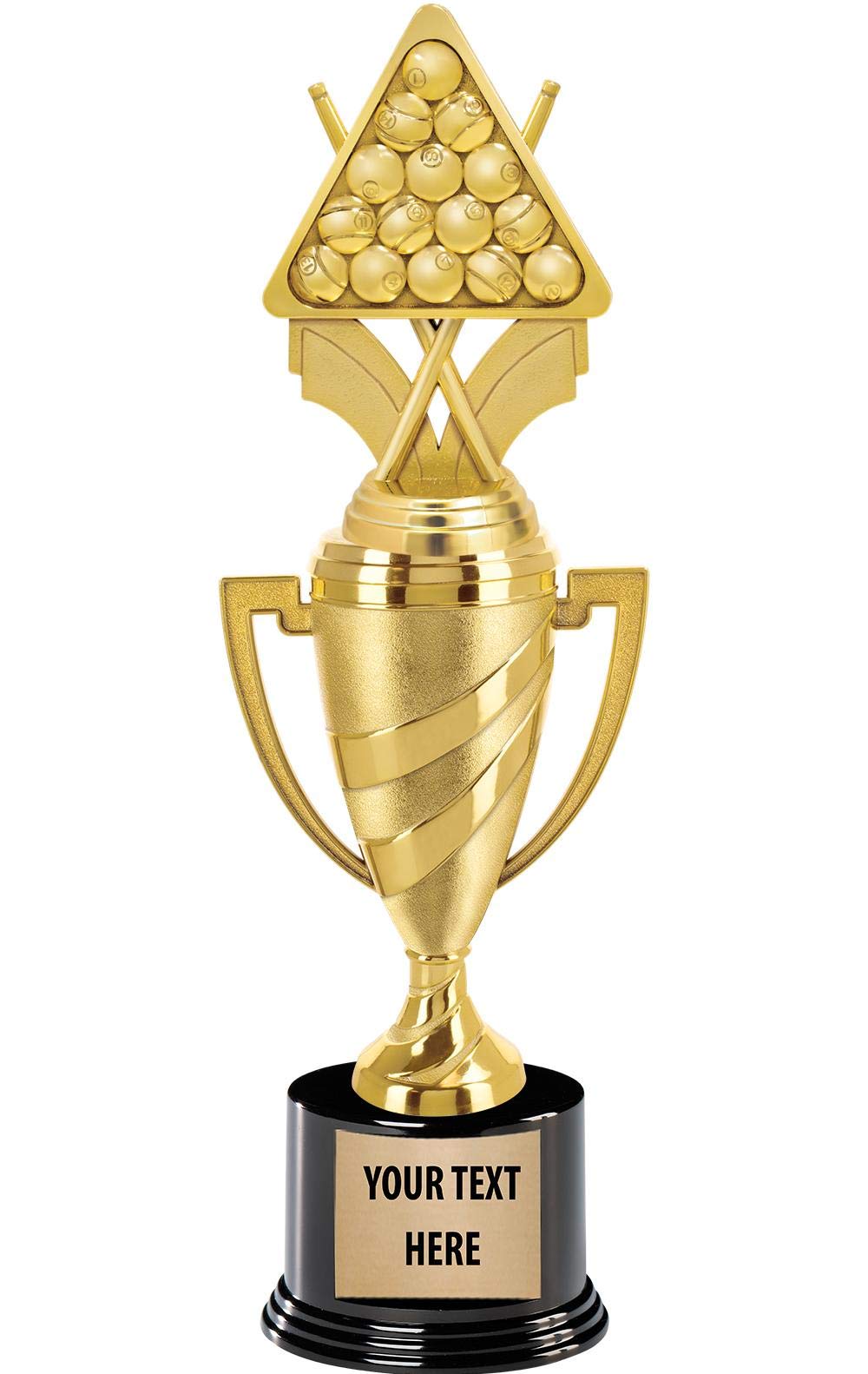 Billiards Trophy, 14" Gold Cup Billiards Pool Trophies, Enter Your Own Engraving