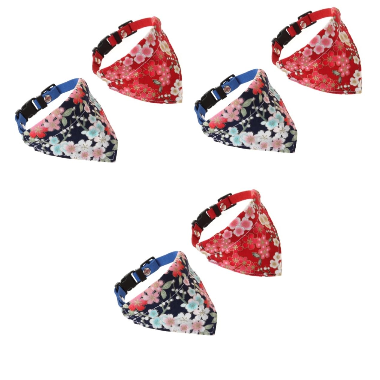 BESPORTBLE 6pièces Bandana Triangulaire pour Chien avec Motif Floral Écharpe Réglable pour Animaux De Compagnie Modèles Aléatoires