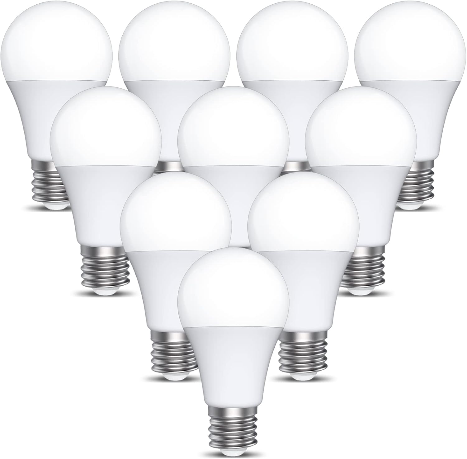 E27 Screw Bulb 75W Equivalent, 13W 6000K Cool White ES Led E27 Bulb , 806 Lumens, NonDimmable