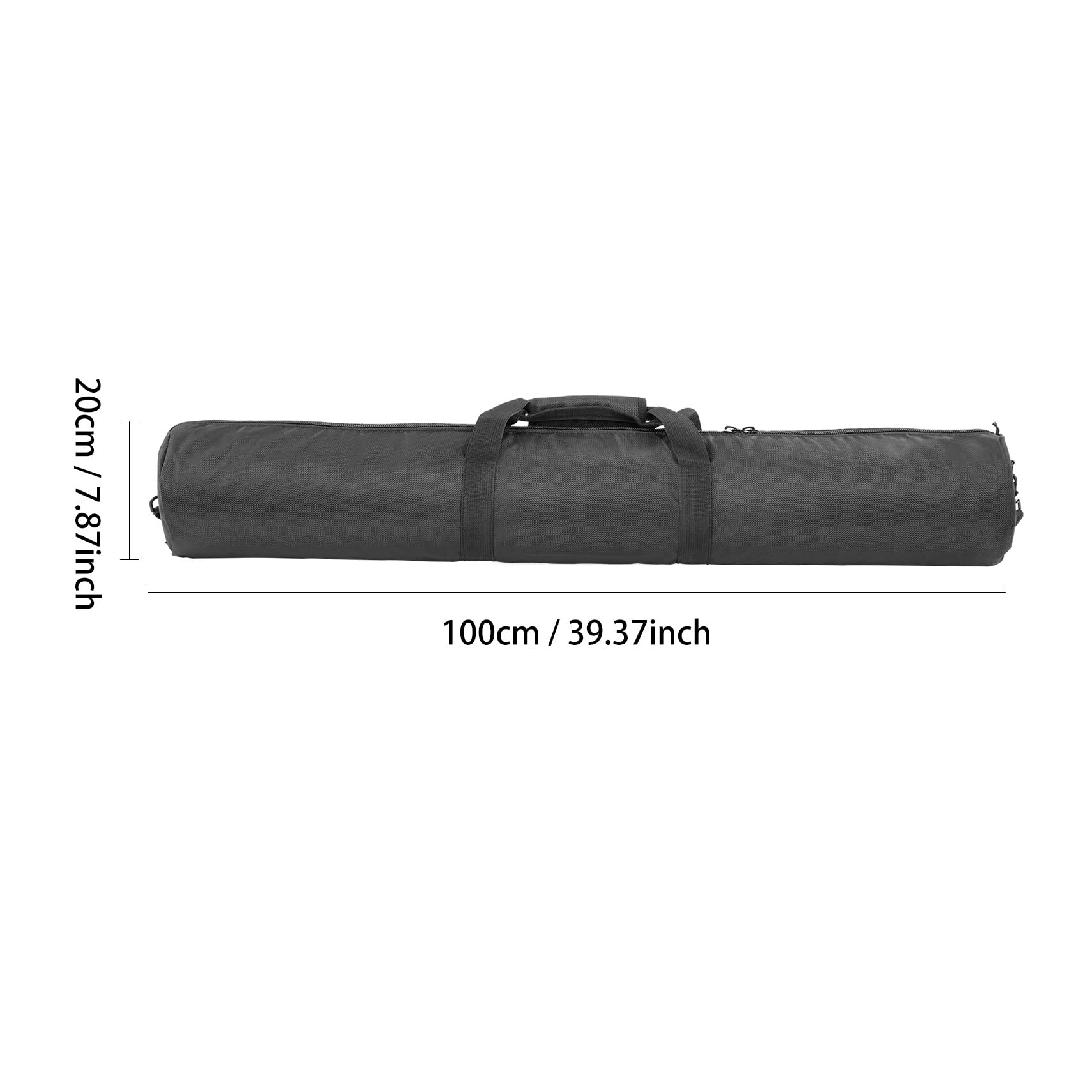Selens Sac de transport pour trépied photo 100 x 20 cm - Sac de transport rembourré pour support C - Support de lumière - Support de fond - Trépied - Parapluie de studio - Lumière flash, Noir
