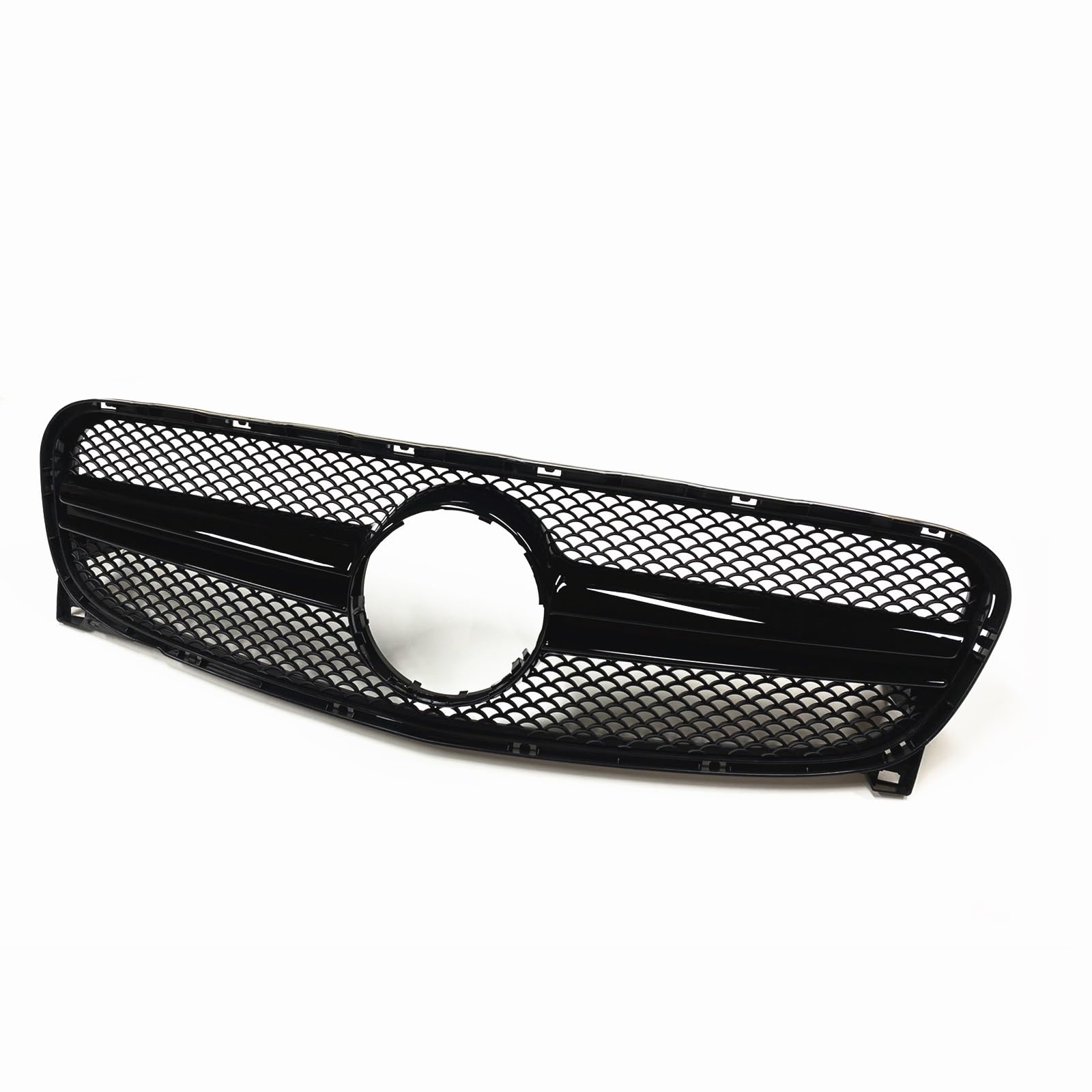 Rejilla radiador Parrillas Carreras Rejilla Delantera Para Mercedes Para Benz GLA45 GLA200/250 X156 2014-2016 Rejilla Malla Capó Parachoques Superior Radiador Parrilla