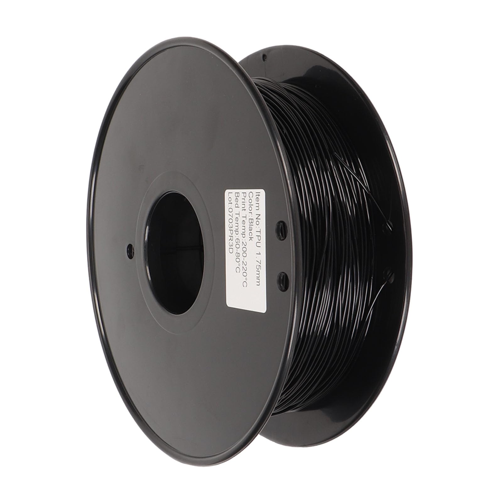 Filament TPU 95A 1,75 mm, elastyczny filament do drukarki 3D TPU do większości drukarek FDM, 8 kg, bez zatykania filament do drukarki 3D (czarny)