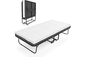 Folding Bed with Memory Foam Mattress for Adults