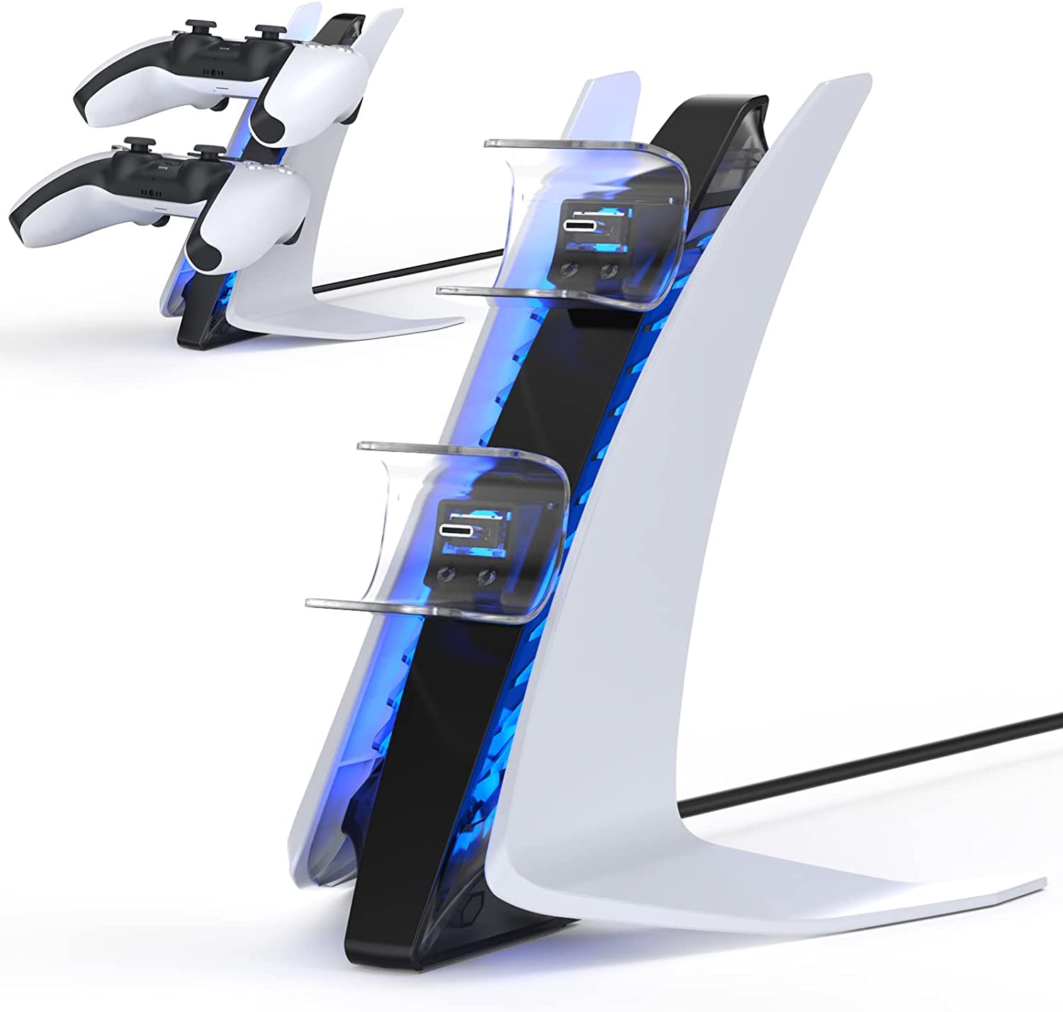 New World Special Edition Charger for PS5 DualSense Controller Wireless Controller Charging Station for PS5 Controller with Dual USB C Ports, Fast Charging Dock for Sony Playstation 5 Controller-White (B0BZN3NCTJ) Amazon Price History, Amazon Price Tracker
