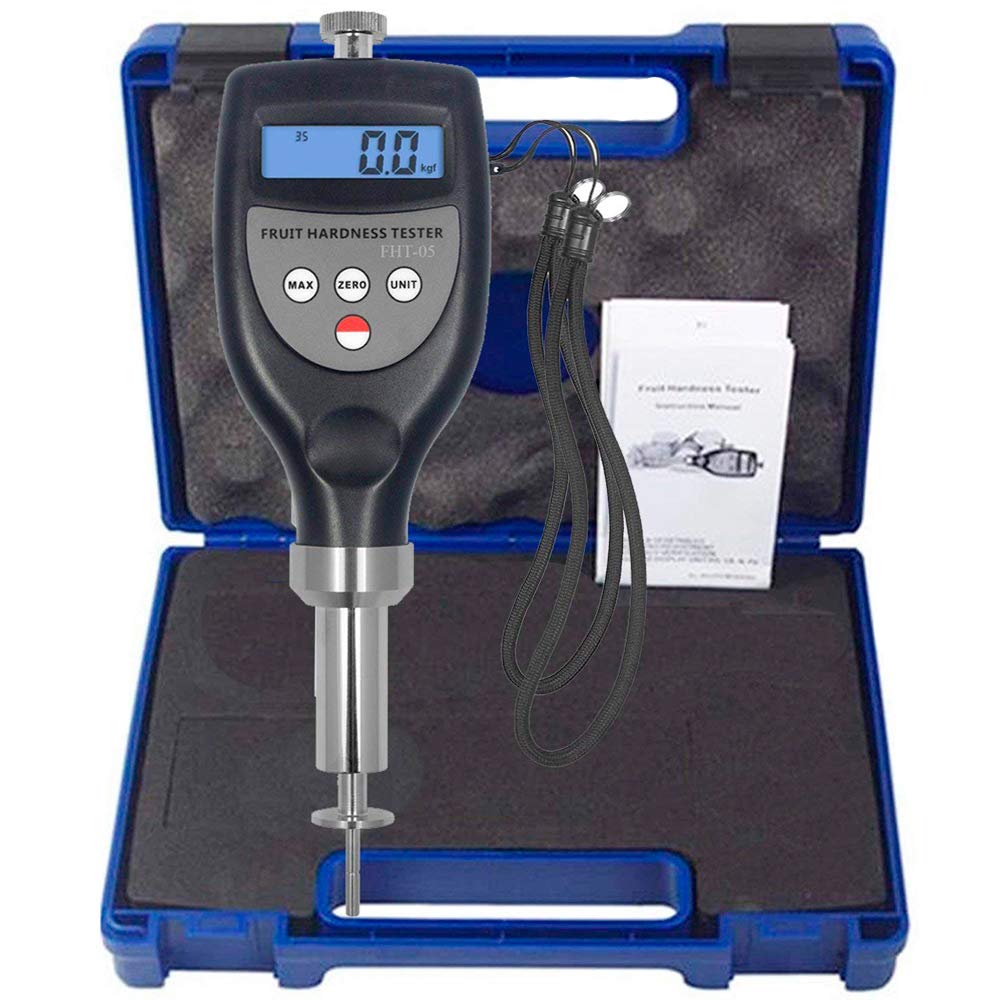 TongbaoFHT-05 Digital Fruit Penetrometer Hardness Tester Firmness Tester Sclerometer Hardness Tester 0.2 to 5.0kgf/cm² for Soft Fruit Peach Banana Apricot Plum Melon Citrus Persimmon Hardness Tester