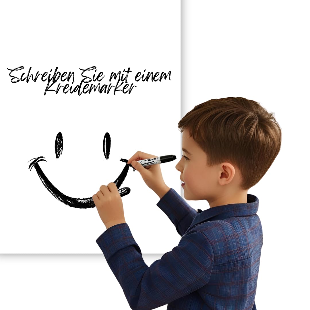 Pizarra Magnética con Diseño de Campista - Ideal Para Imanes y Notas - Pizarra Blanca Magnética - Incluye Kit de Montaje - 30x50 cm - Blanco