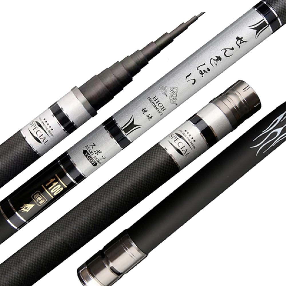 26Ft 29Ft 32Ft 35Ft 37Ft 40Ft Telescopic Fishing Rod Ultralight Travel Fishing Rod,Portable Collapsible Bass Crappie Rod,1 Piece Carbon Fiber Inshore