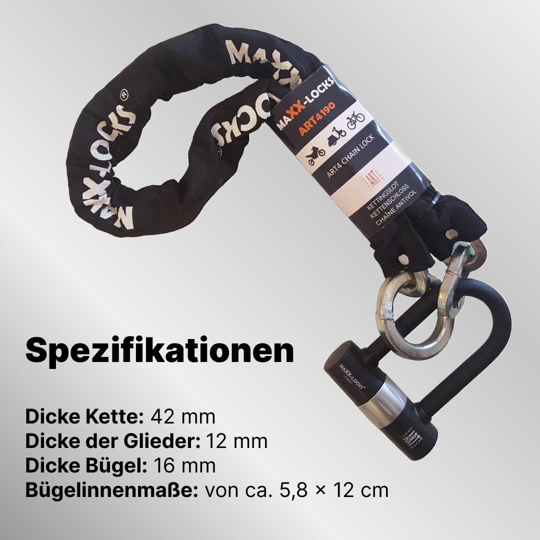 Tirau ART 4 Motorradschloss - 150 cm