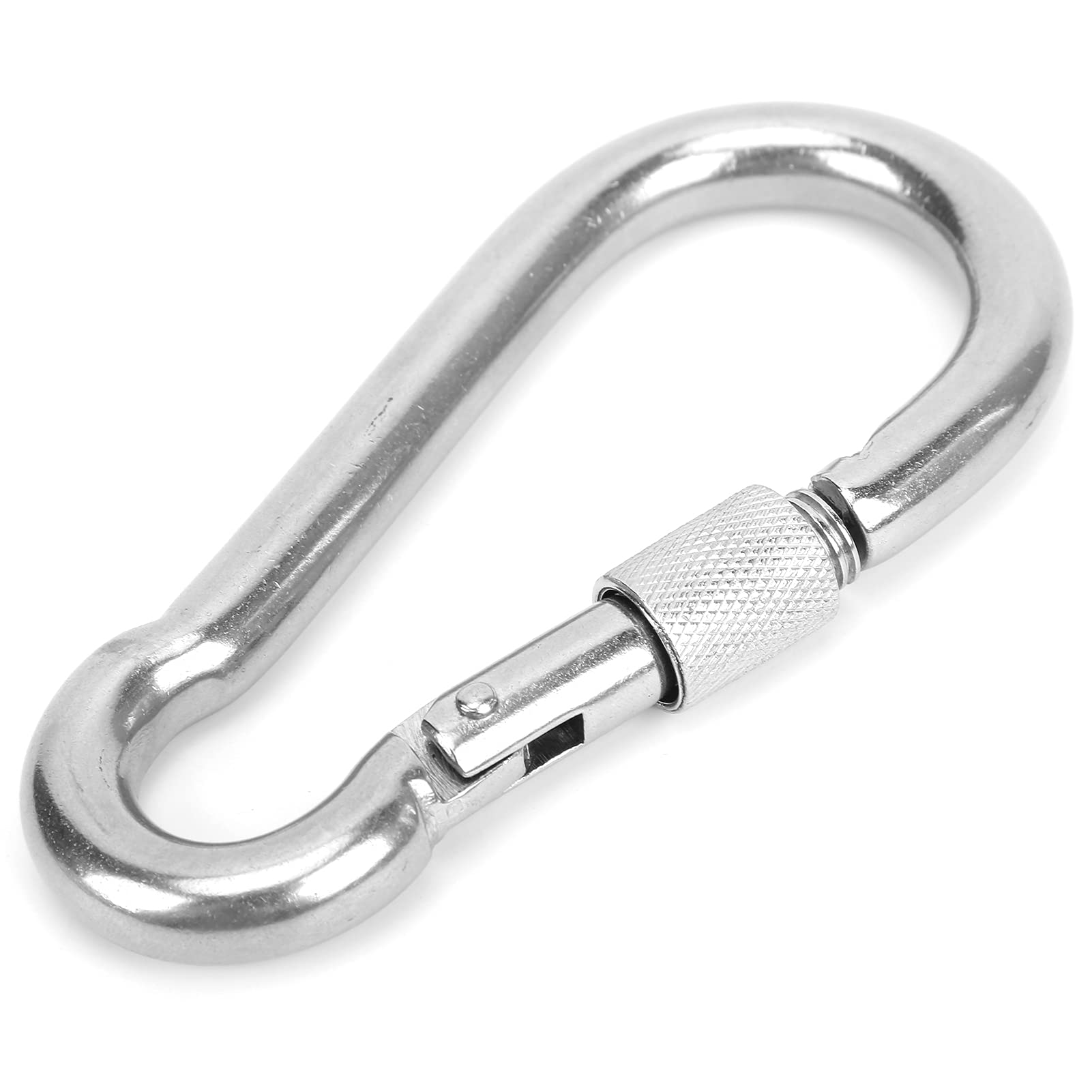 Bediffer Karabiner mit Karabinerhaken, Robust, 5 Stück, für Camping, Wandern, Angeln, Edelstahl, 120 Mm