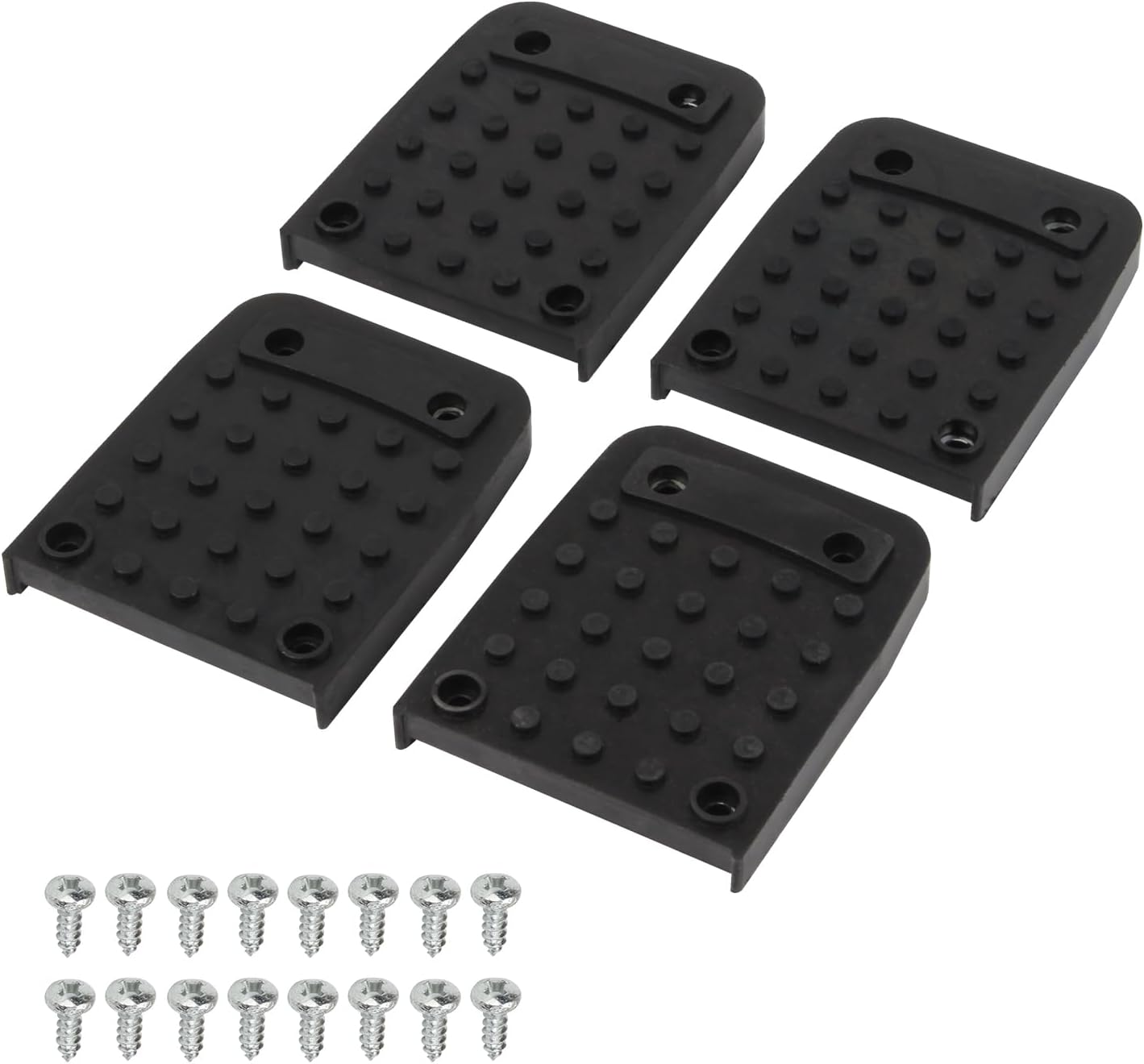 4Pcs Stilt Sole Anti-Slip Foot Pads for Drywall, Drywall Stilts Replacement Part Kits, Construction Tripod Mat with Screw for Plastering, Painting, Wiring, Street Performance