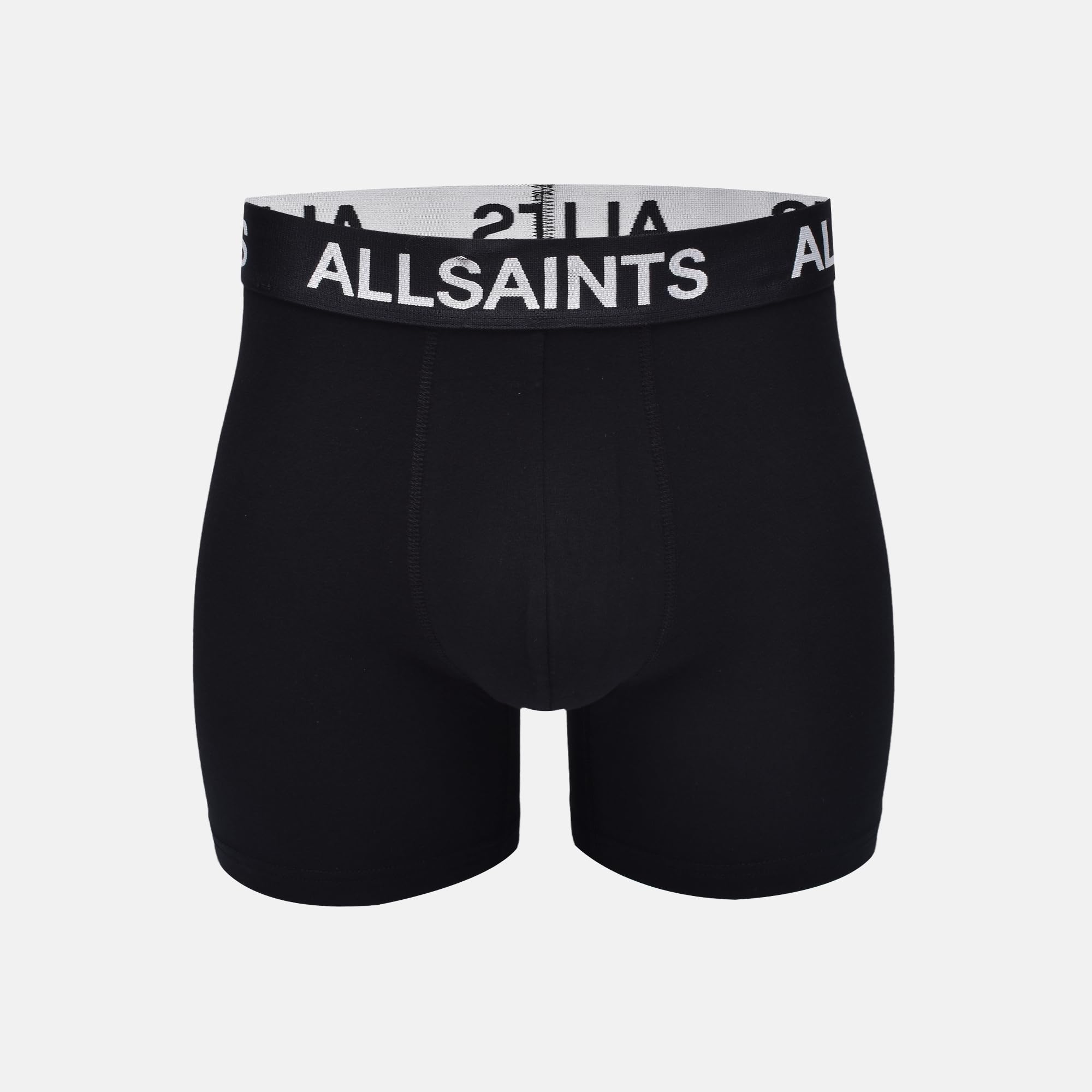 AllSaints Boxer Uomo con Tasca Sagomata, Nero