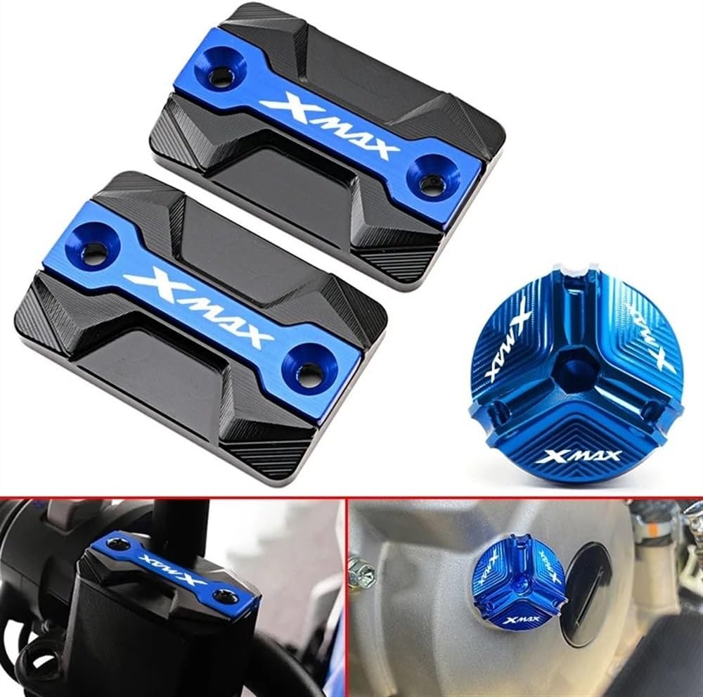 Motorcycle Oil Filler Caps, Accessories Motorcycle Brake Fluid Cap Master Cylinder Reservoir Cover For XMAX 250 300 XMAX300 TECH MAX 2017-2024