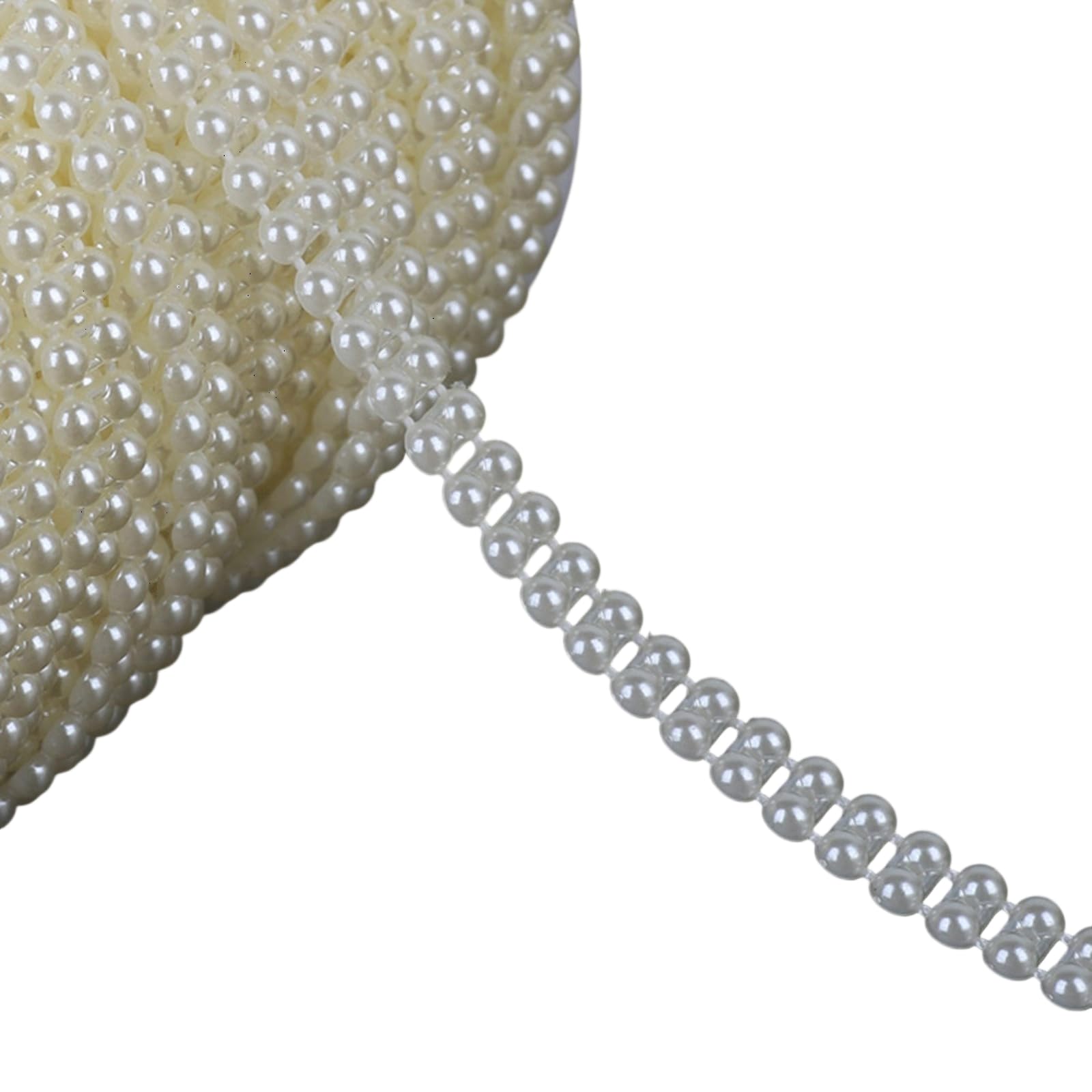 NEWFT Artificial Pearls Beads String Chain for Art Craft Imitation Pearls String Beads for Bouquets Wedding Decoration Bridals Bouquets