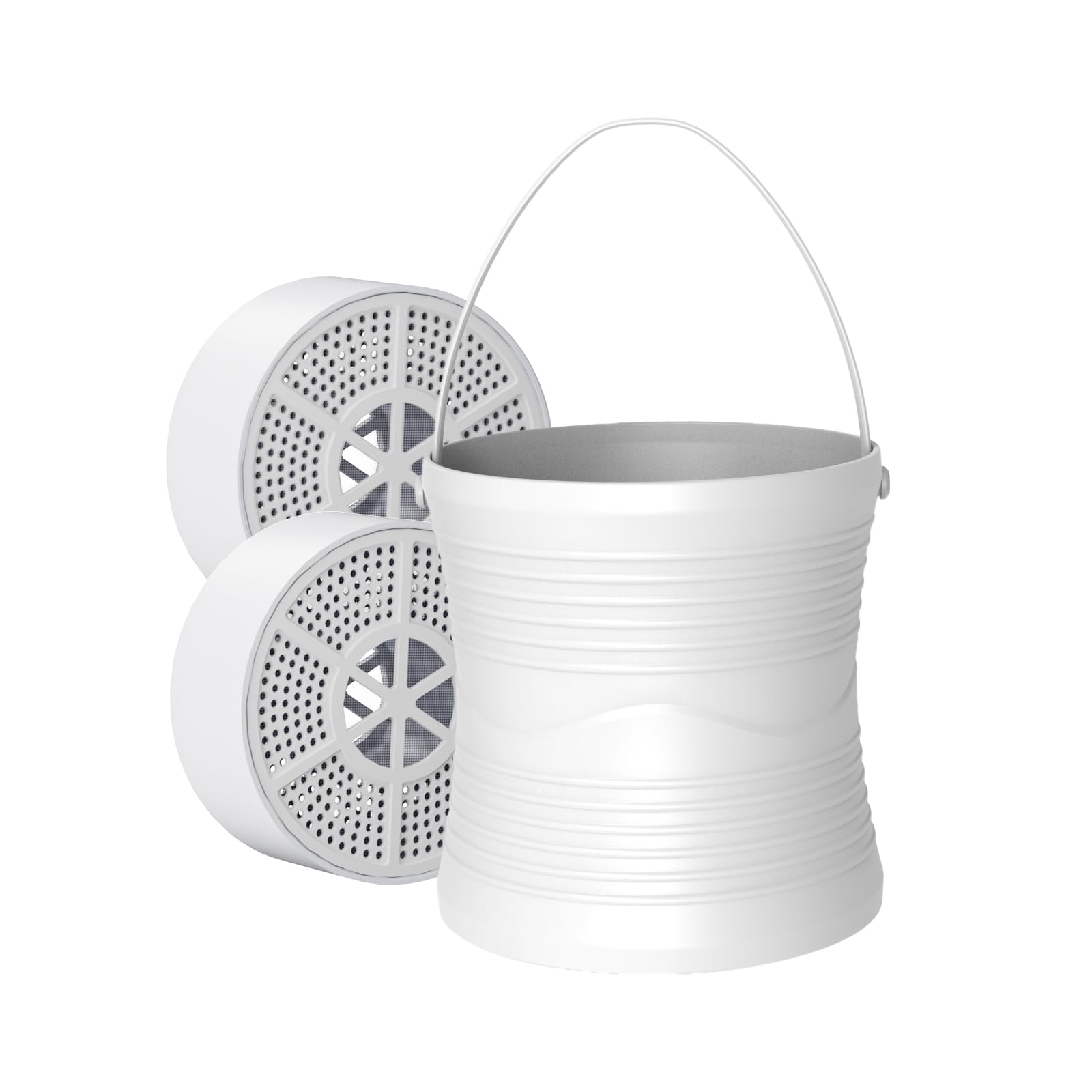 FEELSO Bath Filter with 2 Filter Cartridges Removes Chlorine, 10 Stages Bath Tap Water Filter, BPA Free and Removes Chlorine, Shower Filter for Healthier Skin Hair White-Slim Waist