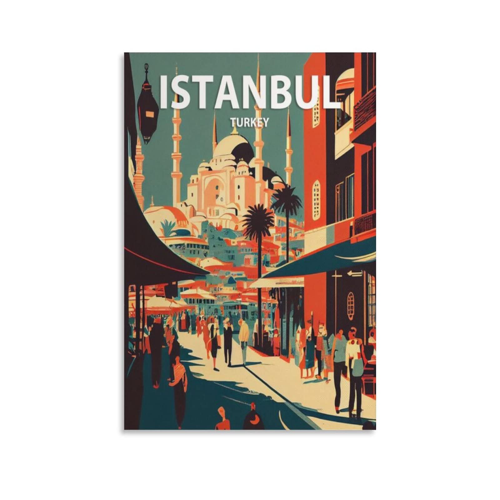 ONOTIO Istanbul Turkey Vintage Travel Posters Landscape 08x12inch(20x30cm) Wall Art Picture Print Canvas Art Poster Modern Family Bedroom Decor Posters