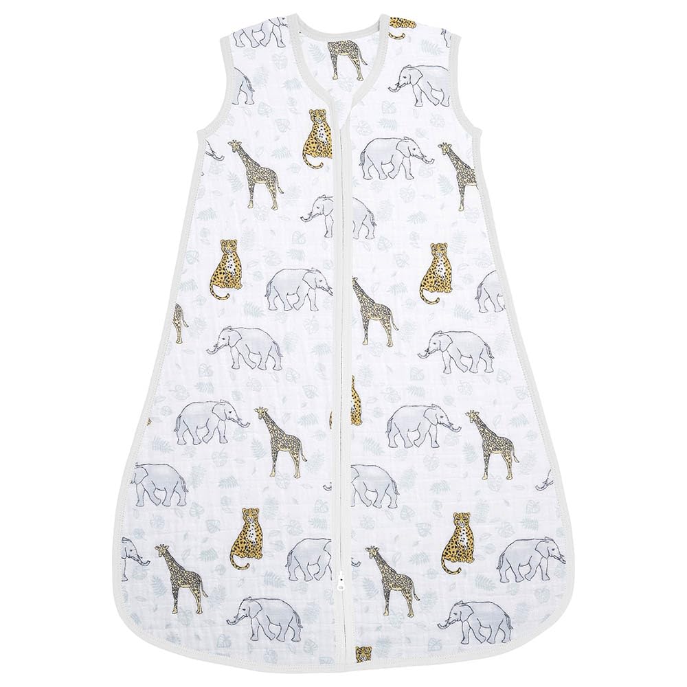 Aden + Anais Gigoteuse d’été légère pour bébé en Mousseline 100% Coton 1,0 TOG, garçon et Fille, 6-18 Mois, 90cm x 33cm, Largeur Poitrine 31cm, Largeur du Bas 55cm, Imprimé Jungle