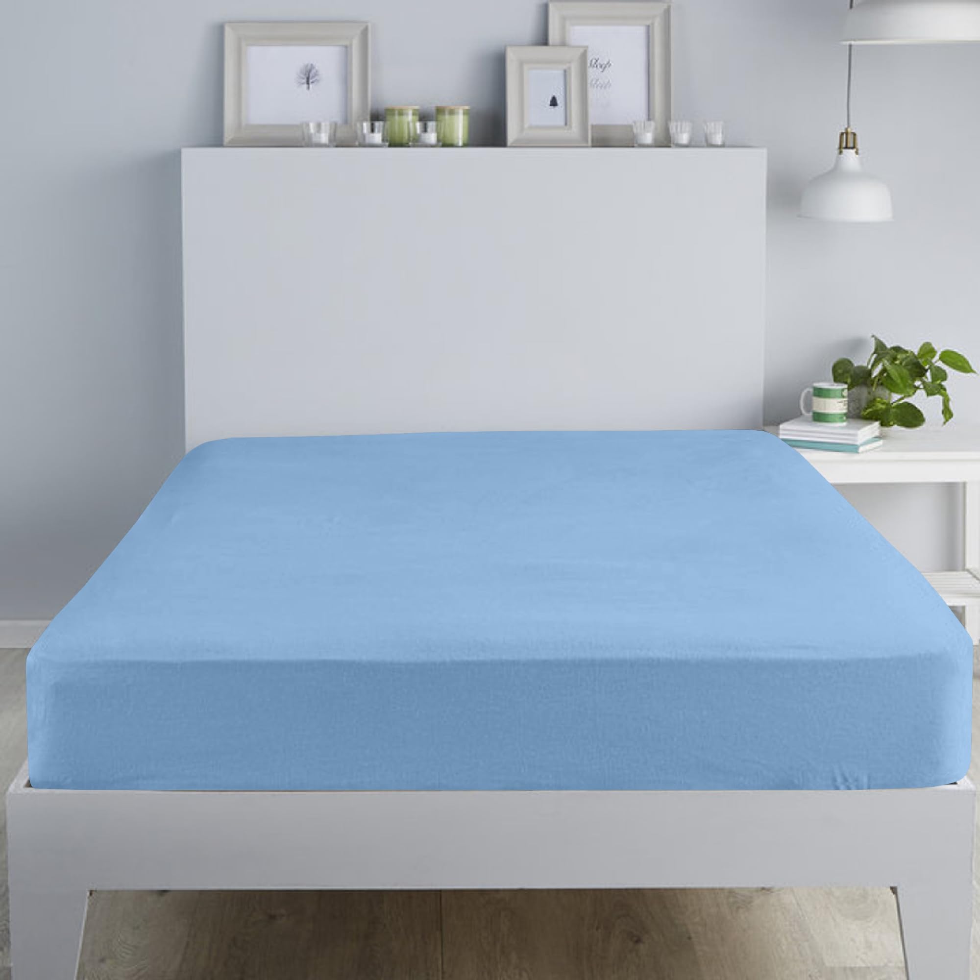 Cotton Comfort Bedding 100% Brushed Cotton Flannelette Fitted Sheet Super King, Warm Deep Fitted Bed Sheet