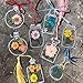 Fafeicy Transparent Dried Flower Bookmarks, 30Pcs Transparent Dried Flower Bookmarks - DIY Beautiful Flower Bookmark Stickers with Colors, Officeproducts (A)