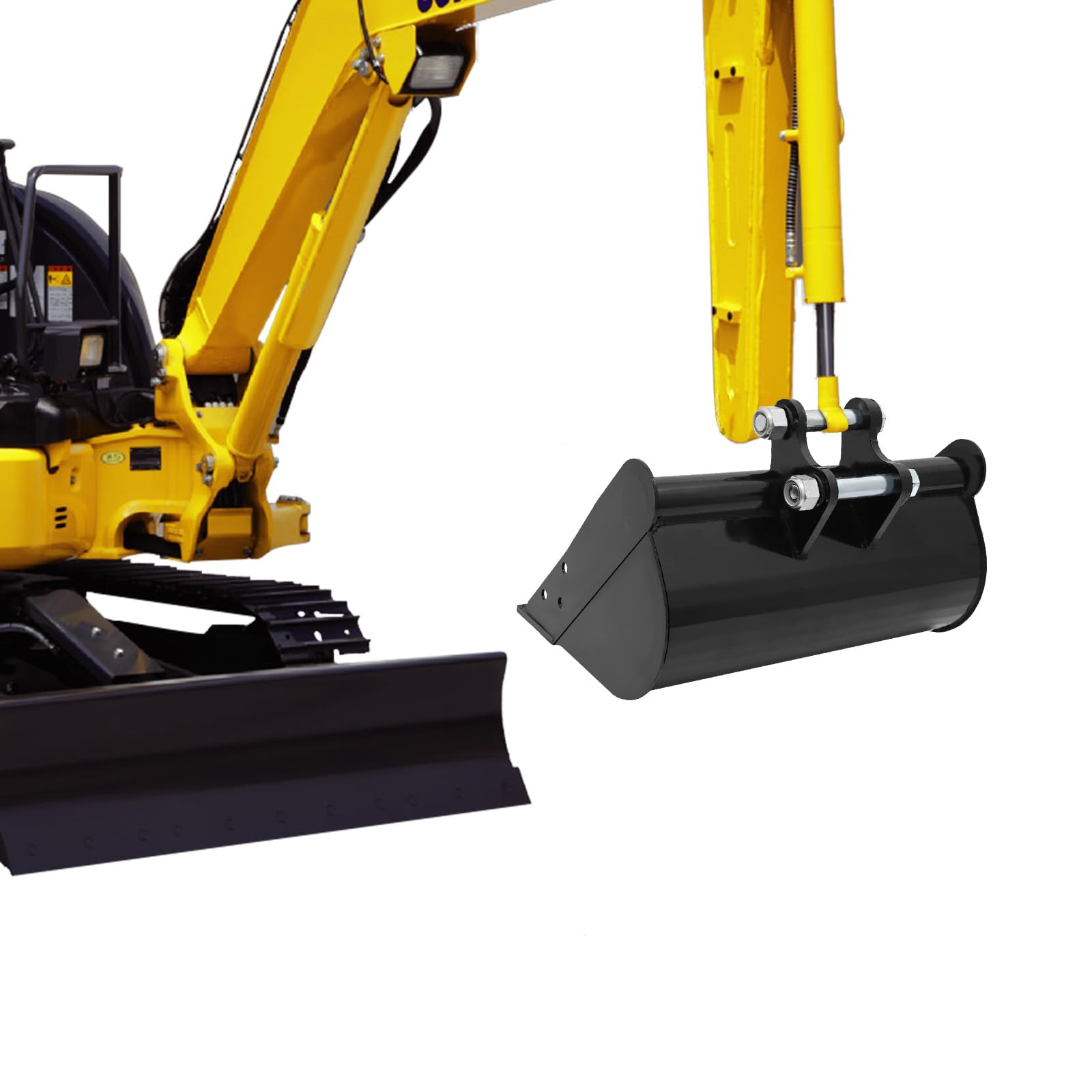 BöSchungslöFfel FüR Mini-Bagger GrabenlöFfel Breite Schaufel Steel Minibagger-Schaufel Bagger Minibagger BaggerlöFfel AnbaugeräTe Baggerschaufel Zum Laden Sand Reinigen GräBen Digger Eimer 50cm