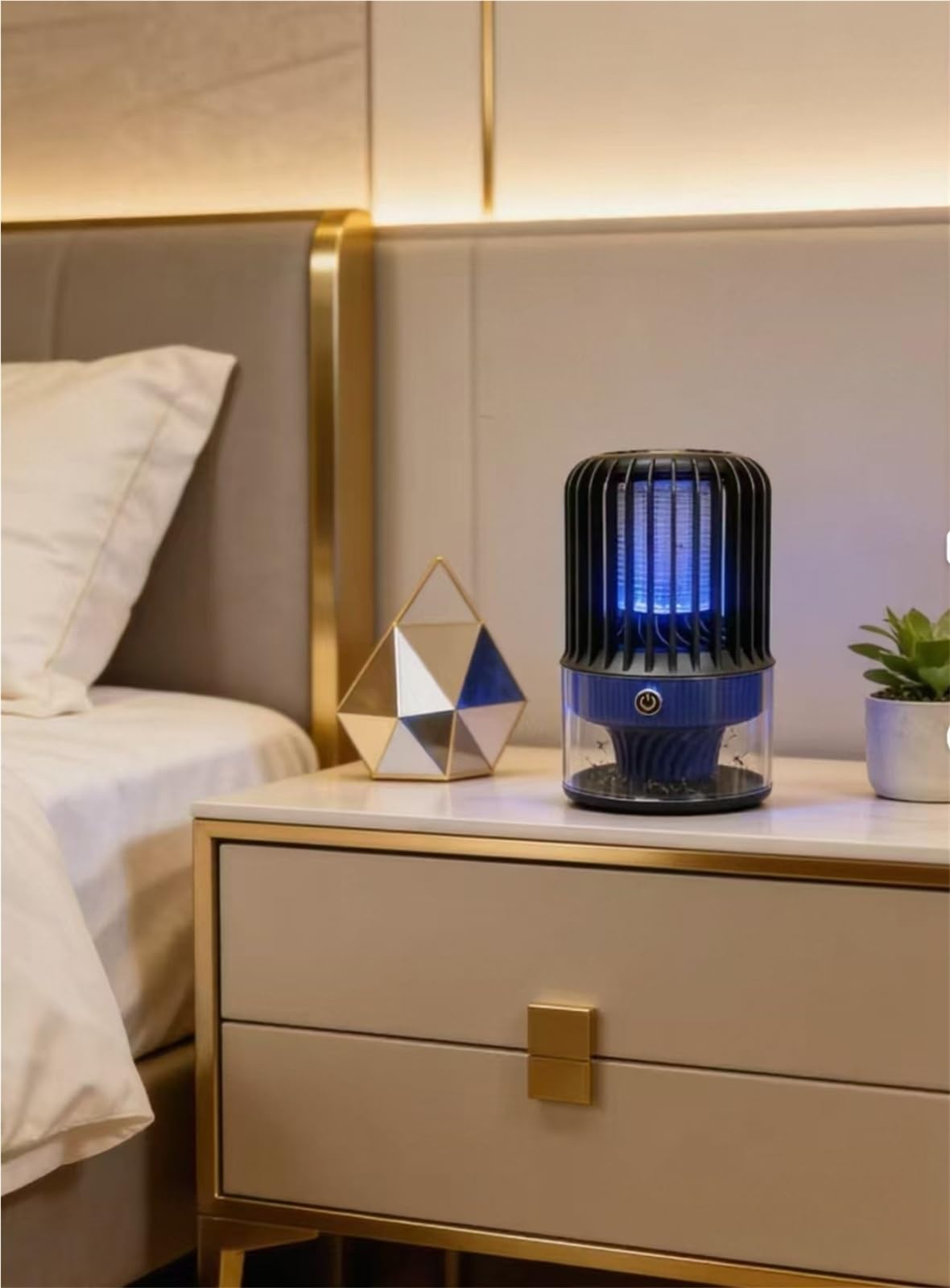 Lámpara antimosquitos for el hogar, pequeña (80 m²), Mediana (150 m²), Grande (280 m²), Extragrande (350 m²), Enchufe USB o Recargable, Trampa for Insectos for Interiores(Large)