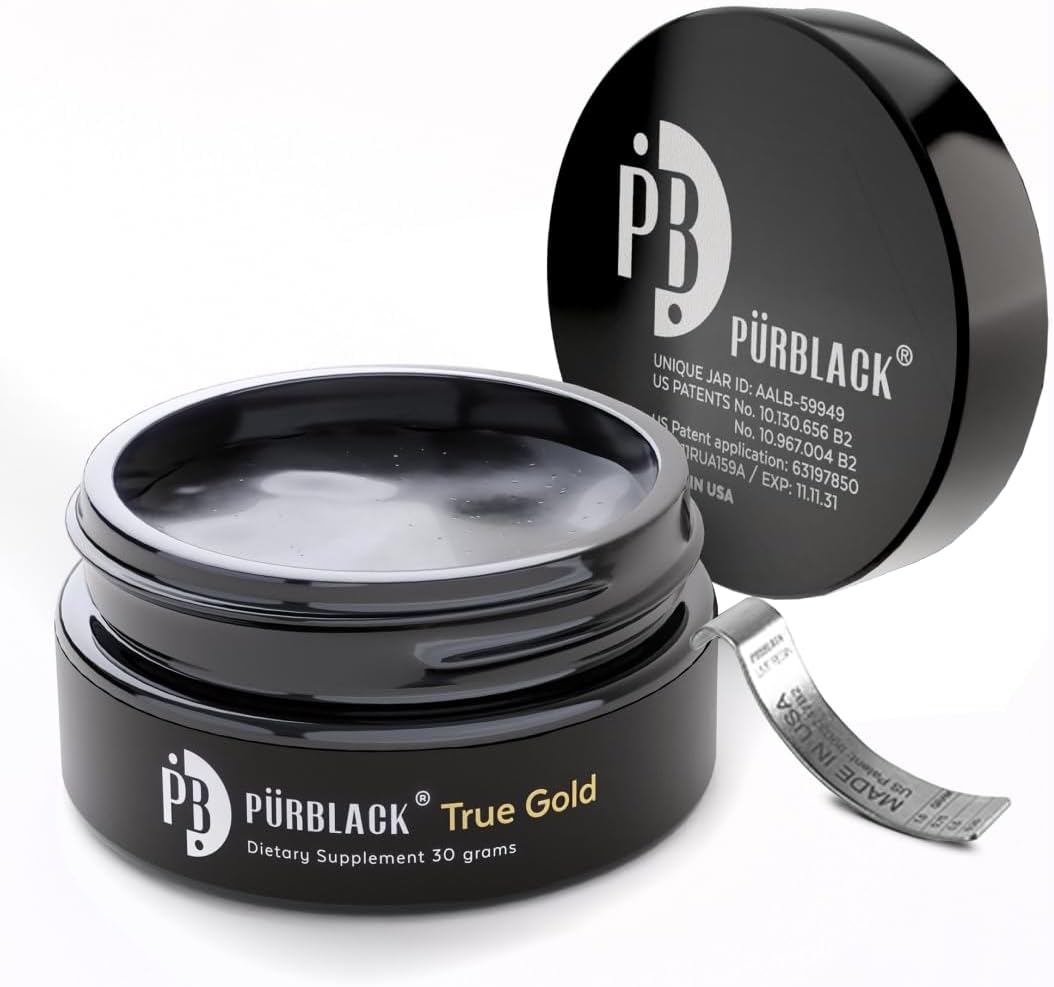 Live Resin Pure Gold Shilajit - Organic Shilajit Supplement with Over 80 Minerals - High Bioavailability & Antioxidant Support Mineral Supplement - Authentic Gold Infused Resin | USA Made 60 Servings