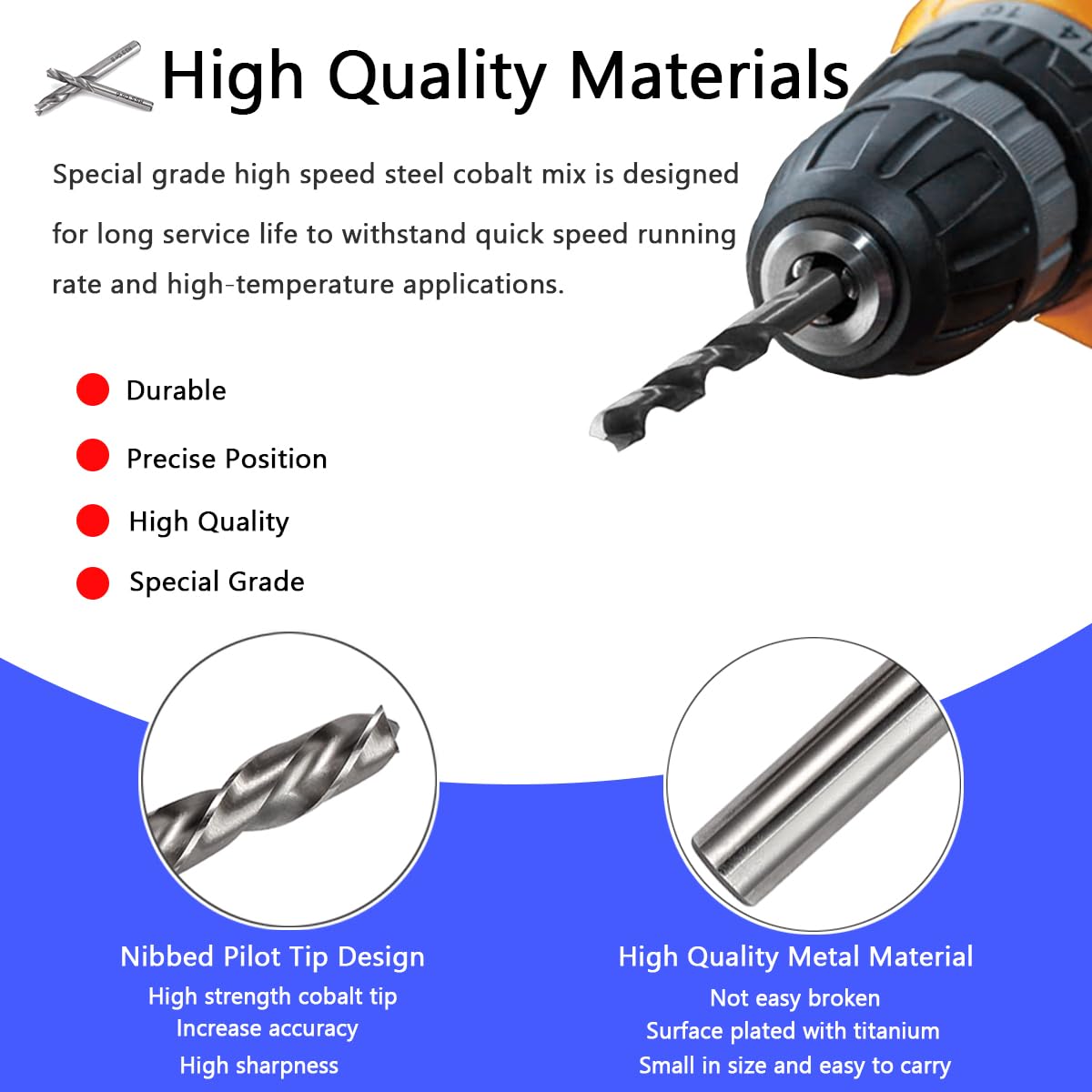 HaoTrade 2 Pieces HSS Cobale Spot Weld Drill Bit Set,6mm & 8mm Solid Cobalt Spot Weld Drill for Easy Drill of Hard Spot Welds,High Speed Welder Remover Cutter Cobalt Tips for Longer Life - Image 3