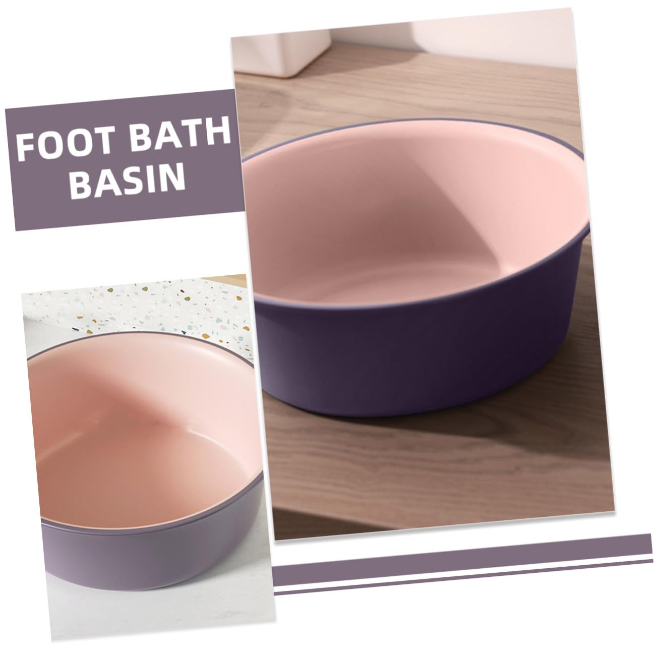 Vasca per Pediluvio Rotonda in Pp Resistente, Design Versatile e Facile da Pulire, per Momenti di Benessere Domestico e Lavaggio Piedi Rilassante