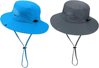 Century Star Outdoor Kids Sun Hat UPF 50+ Quick Dry Adjustable Bucket Hat Windproof Waterproof Beach Fishing Safari Hat