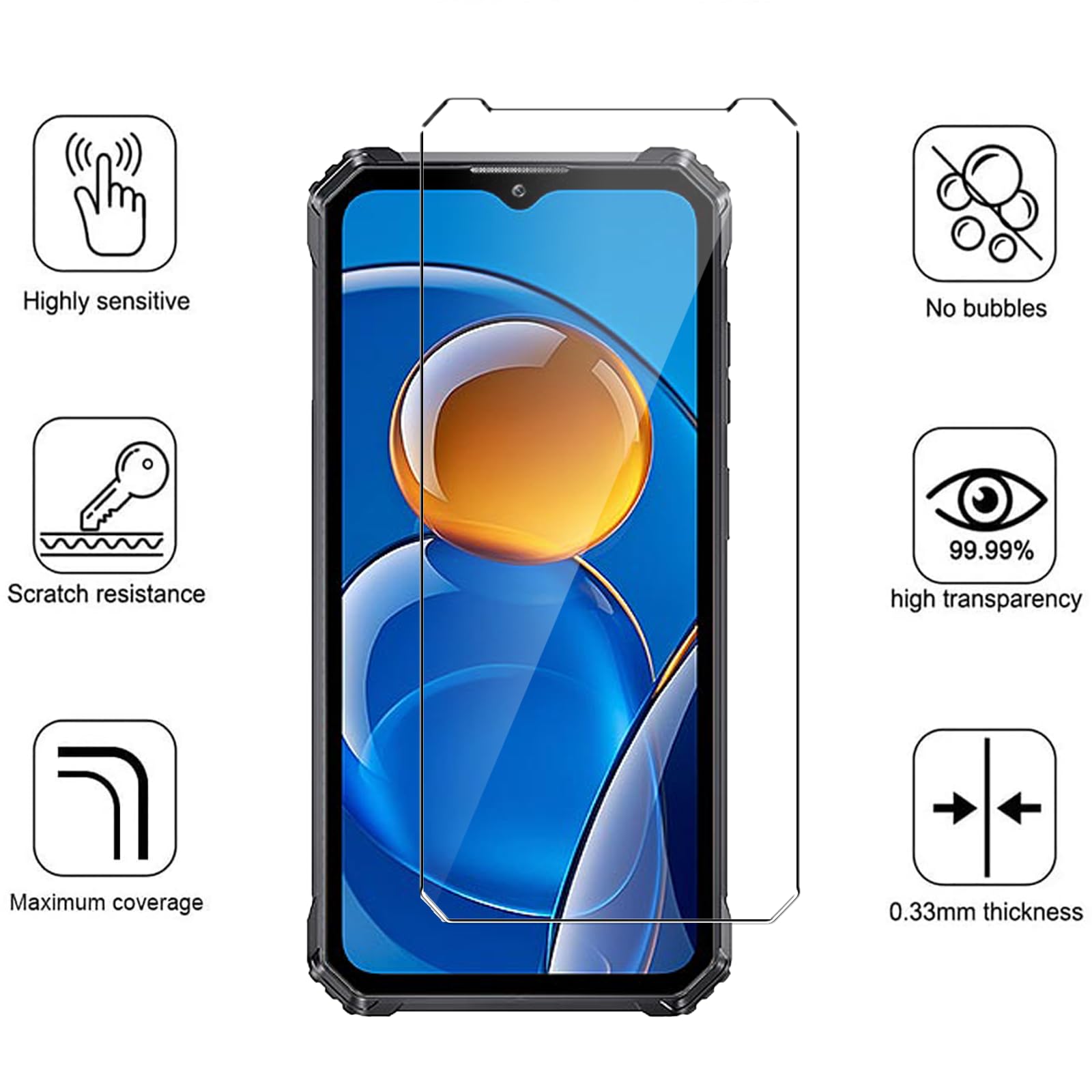 Cover Trasparente + Vetro Temperato Per Oukitel G1 (6.52