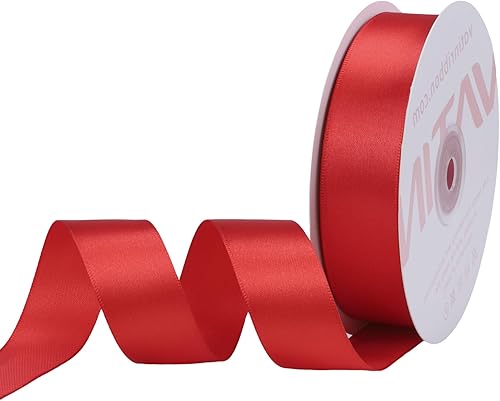 Miniatura 9 de VATIN Cinta de satén sólido verde de 1-1/2 pulgadas, cinta de tela artesanal de 50 yardas para envolver regalos, arreglos florales, decoración