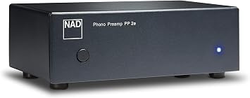 NAD PP 2e Phono Preamplifier MM & MC Turntable Support, Low-Noise Wide Band Phono Stage, Auto Power Down, Gold-Plated Inputs