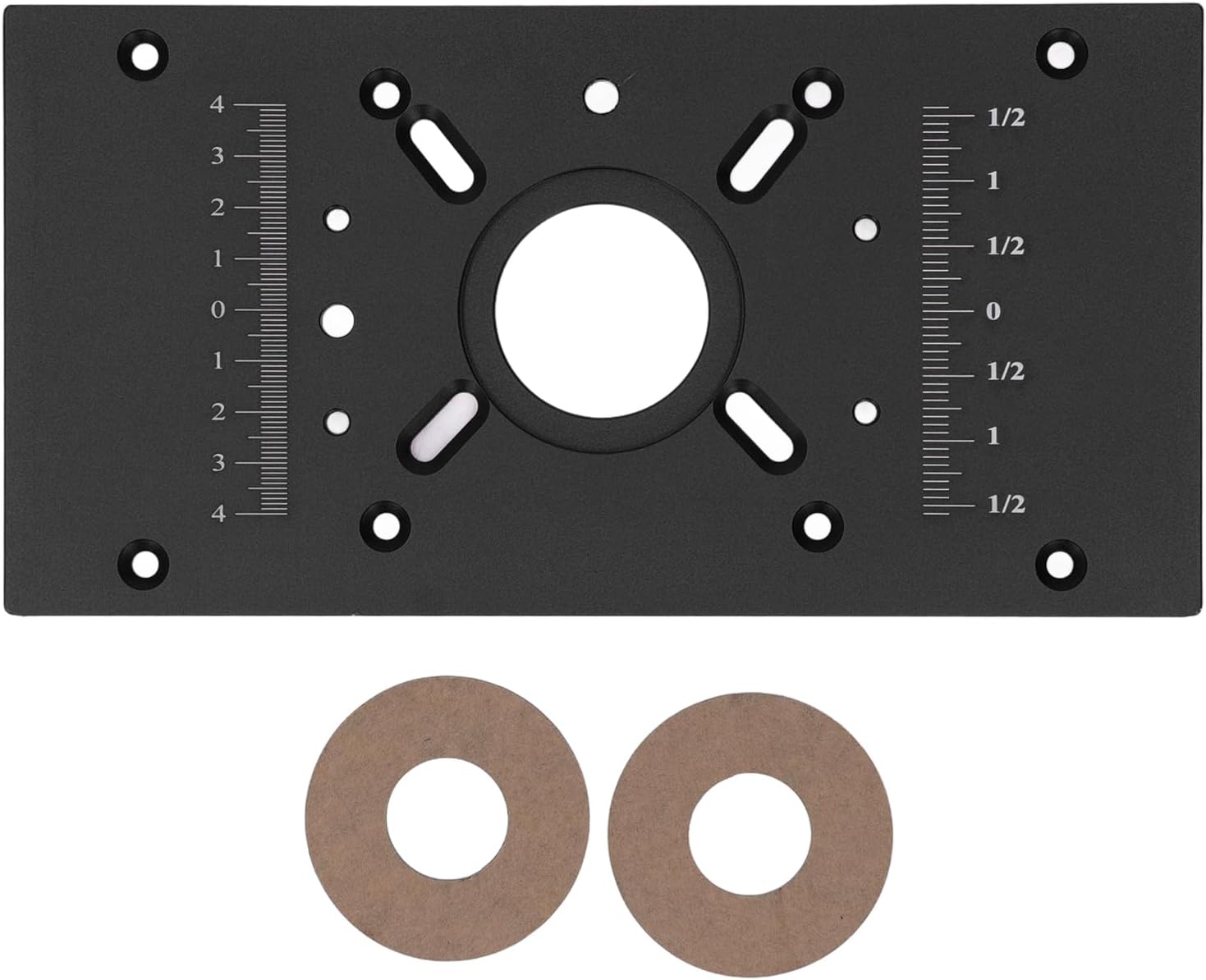 Router Table Insert Plate,Aluminum Router Plate for Woodworking,Router Table Insert Plate Aluminum Alloy Lift System Base Board Accessory for Woodworking (Black)