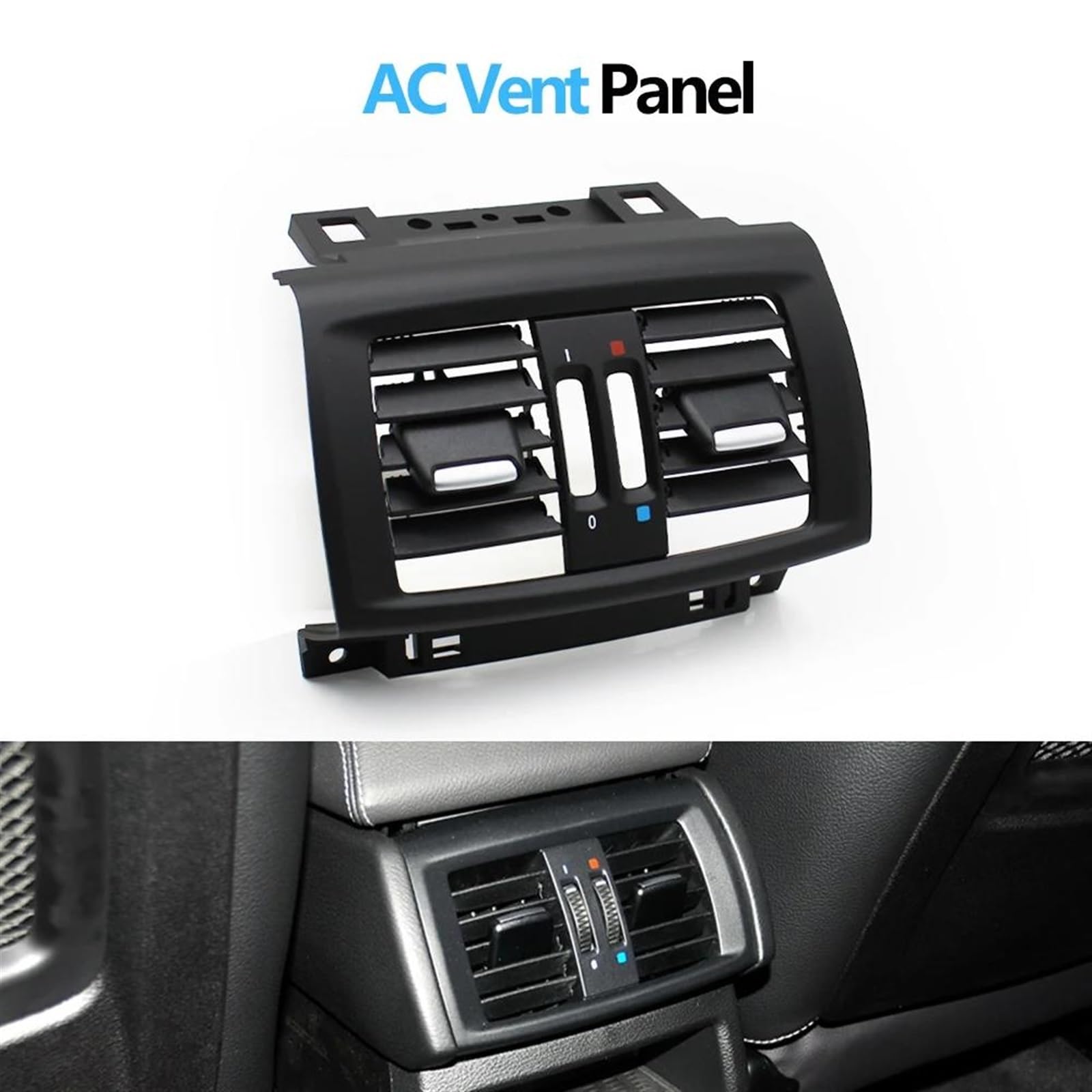 Grille D'Aération Compatible BMW X3 F25 X4 F26 2013-2018 - Kit Réparation Clip Coulissant Tableau De Bord Climatisation (Middle Left)