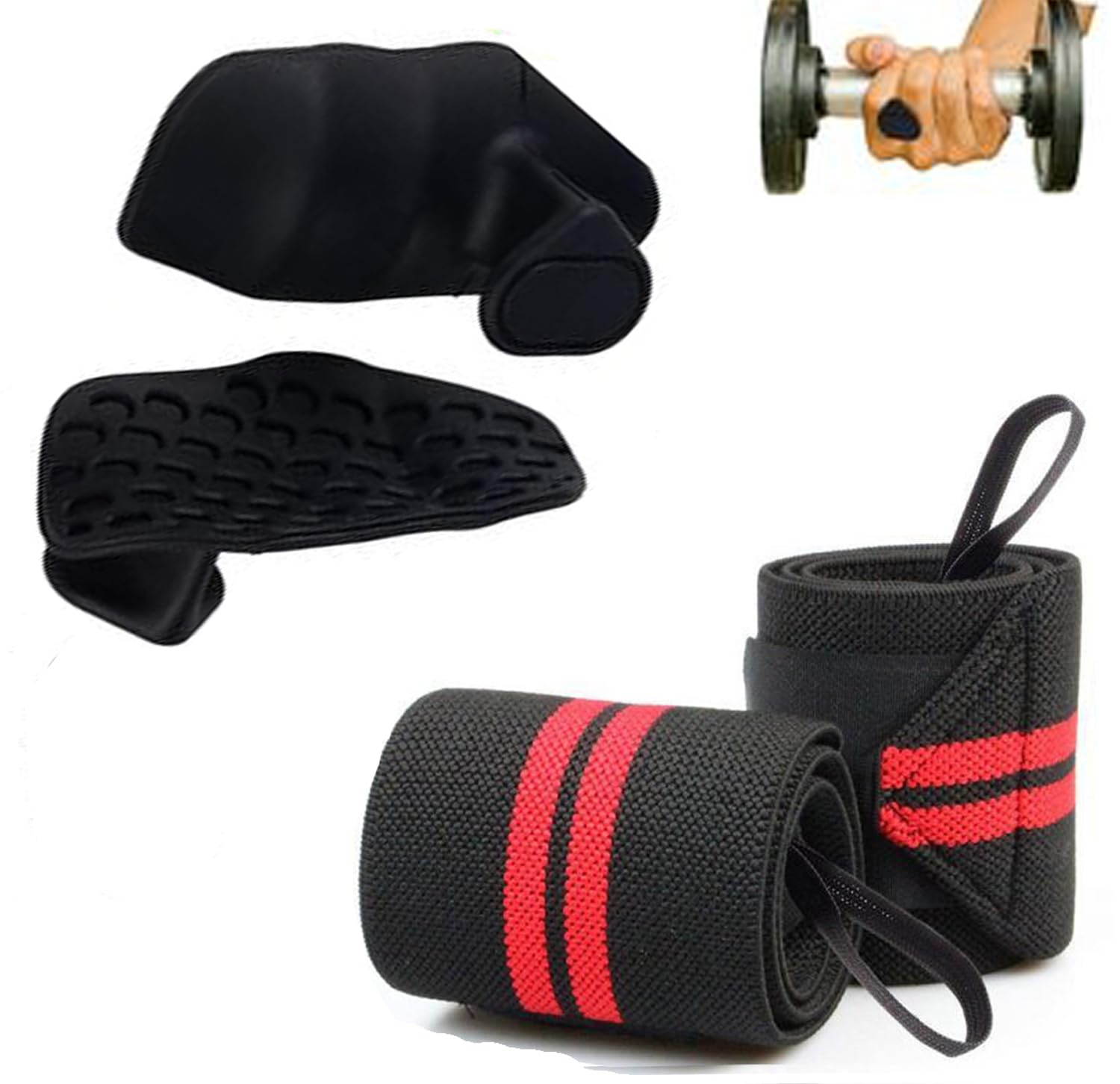 Strong Protection Weight Lifting Gym Grip & Wrist Band for Workout Wrist Support for Gym Straps Men for Accessories-image-25