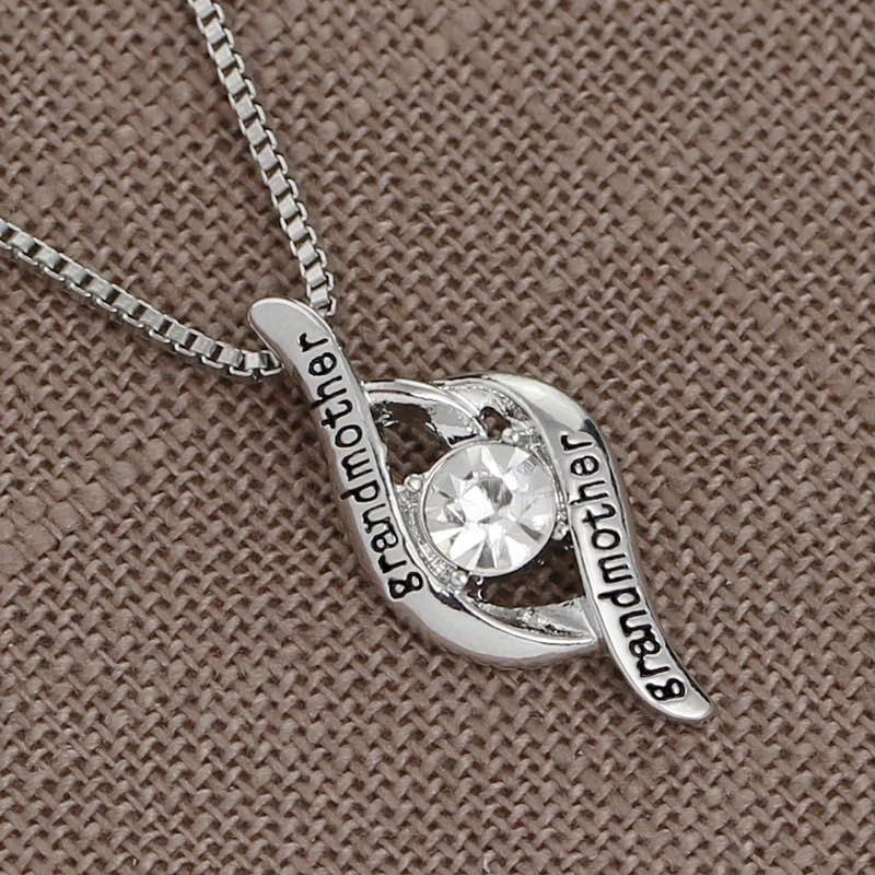 Pierre de naissance grand-mère sur collier argent 925 inaltérable