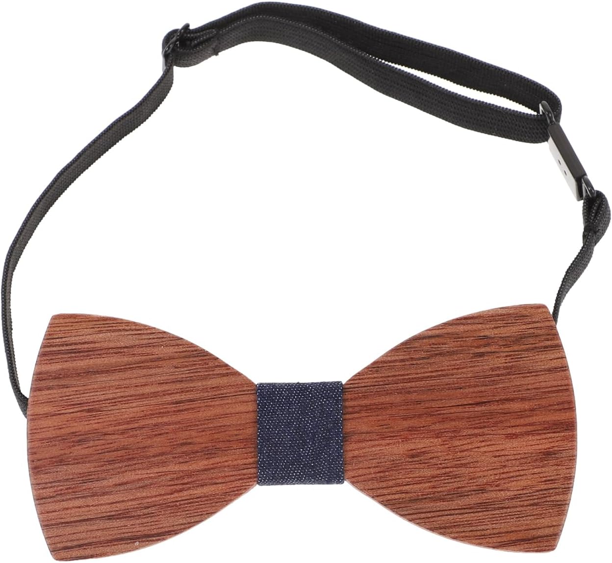 Abaodam Wooden Bowtie for Men Adjustable Handmade Wood Bowknot Cravat Wedding Party Festival Accessory 4.72X2.16 Inch