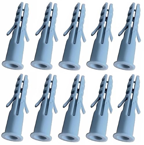 Pack of 10 Heavy Duty Universal Wall Plugs Nylon Fixing Plug (M8 x 40mm - Grey)