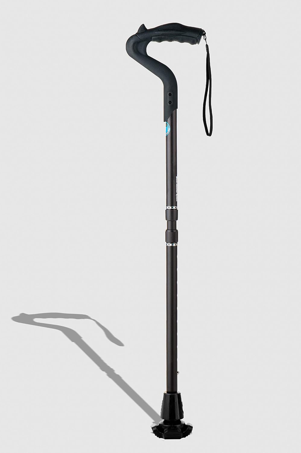 Ergocane 2G de Ergoactives como se ve en la televisión Amortiguador de golpes totalmente ajustable ergonómico negro mate con luz LED incluida
