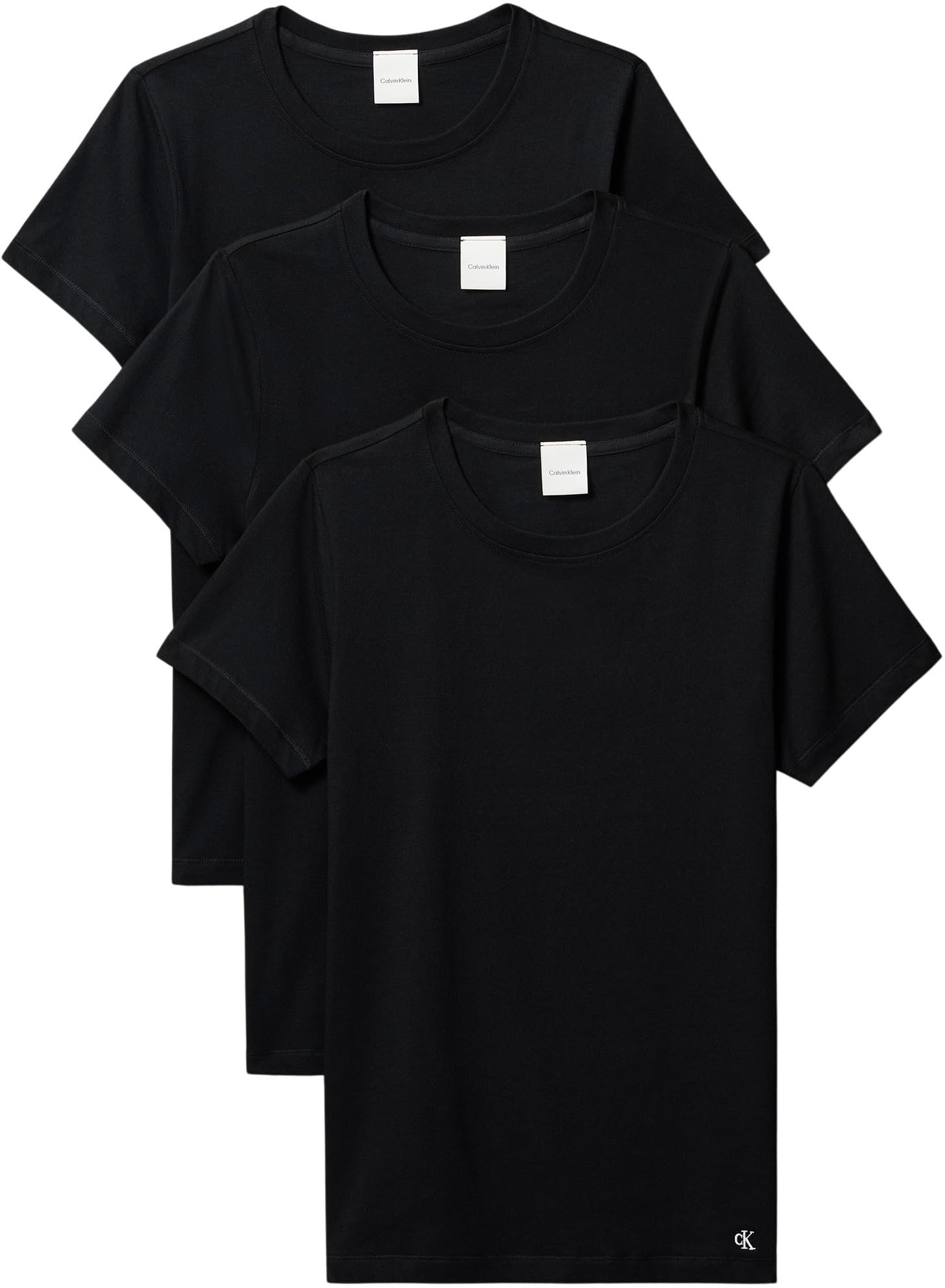 Calvin Klein Damen 3er Pack T-Shirts Kurzarm Cotton Tee mit Rundhalsausschnitt