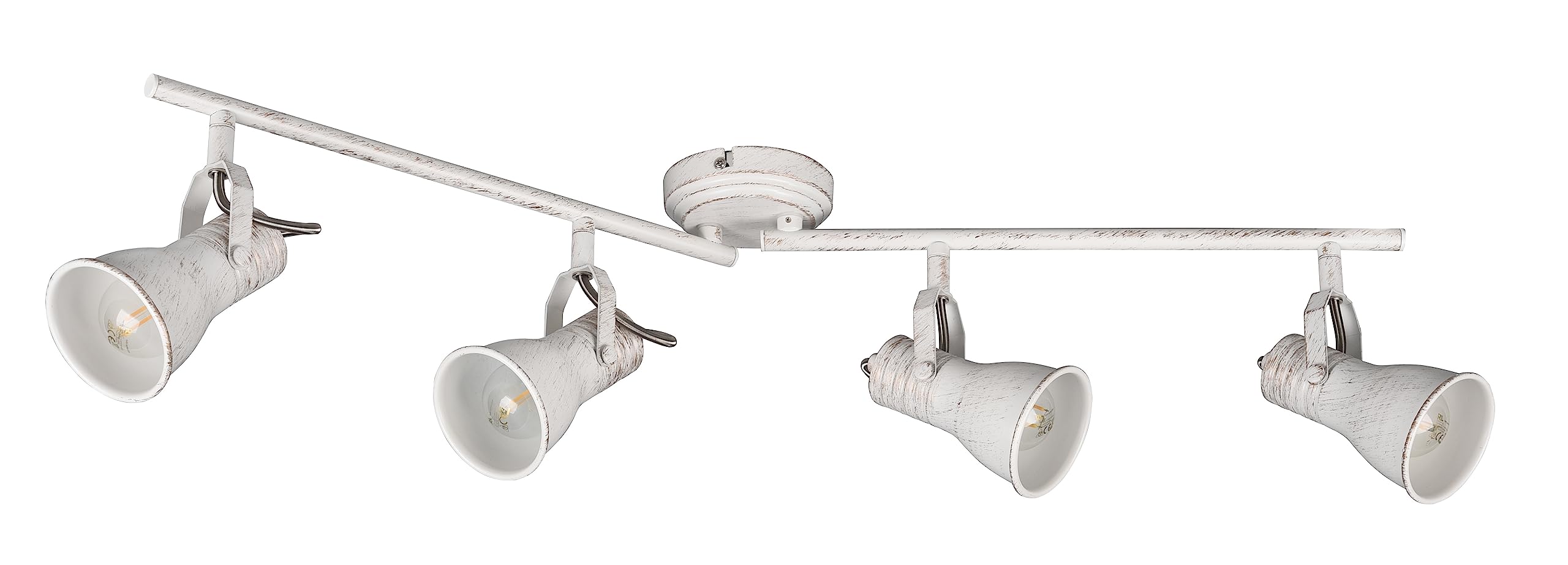 Trio Leuchten Deckenleuchte Steam 813400427, Metall weiß antik, exkl. 4x E14