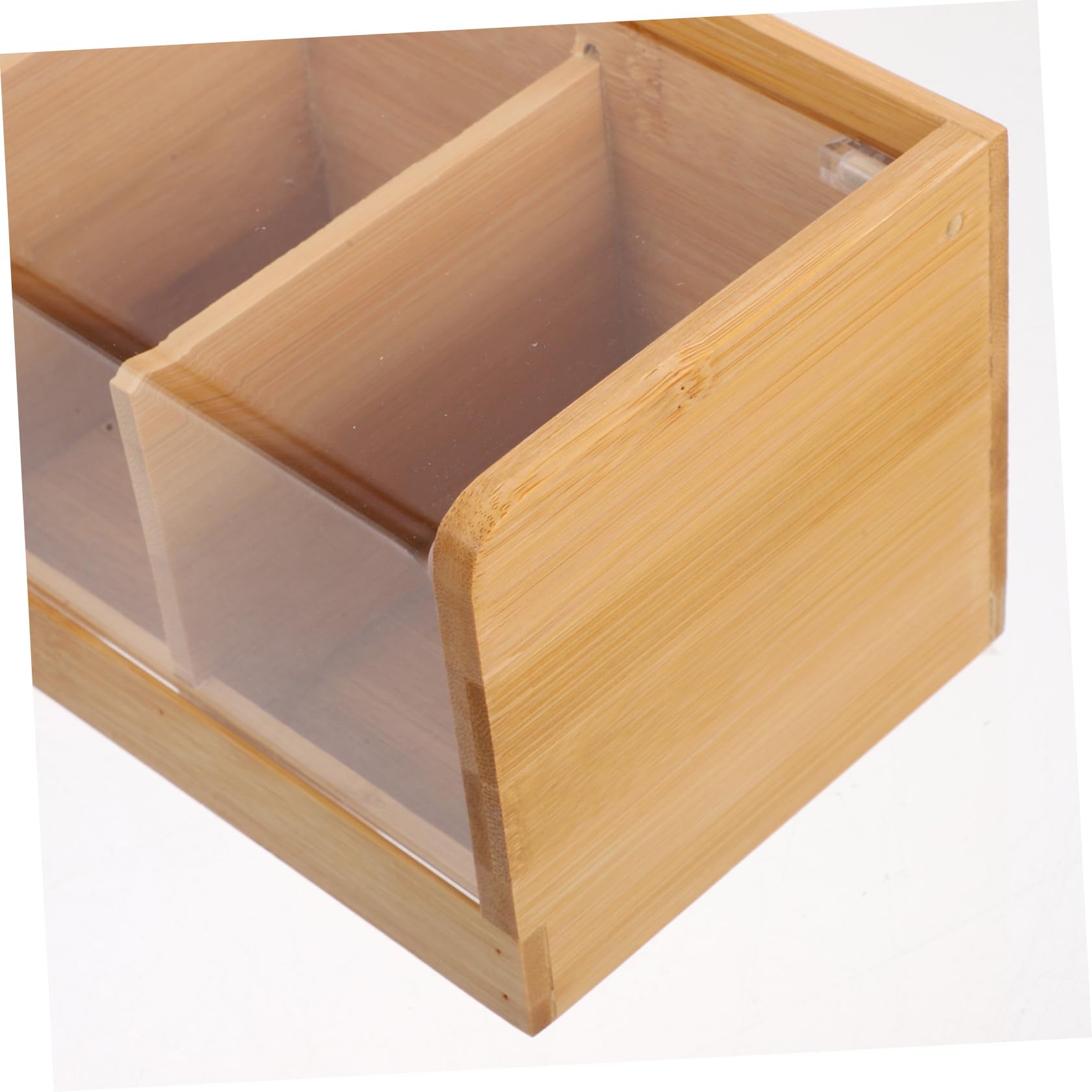 COLLBATH Caja de Bolsitas de Té de 5 Compartimentos en Bambú con Tapa