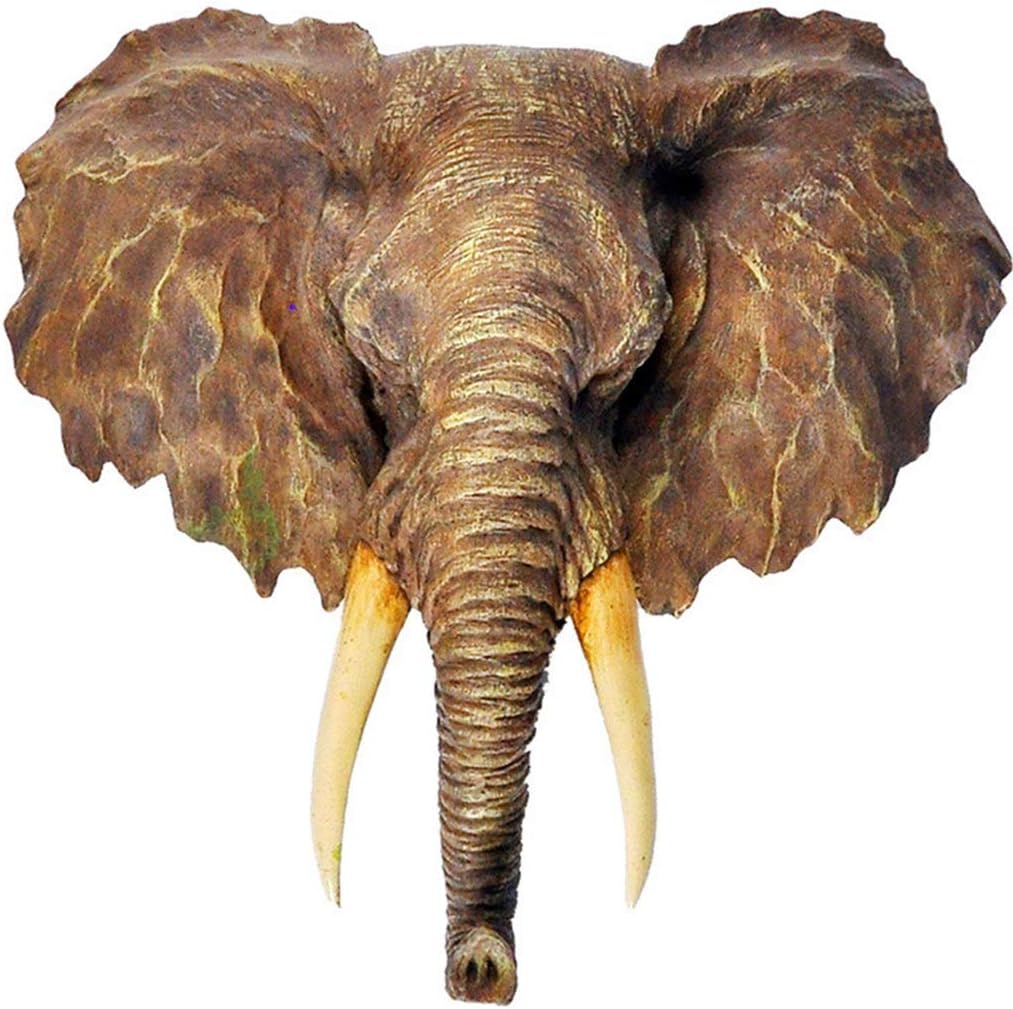 Elephant Head Wall Mount Elephant Head Wall Sculpture Resin Animal Head