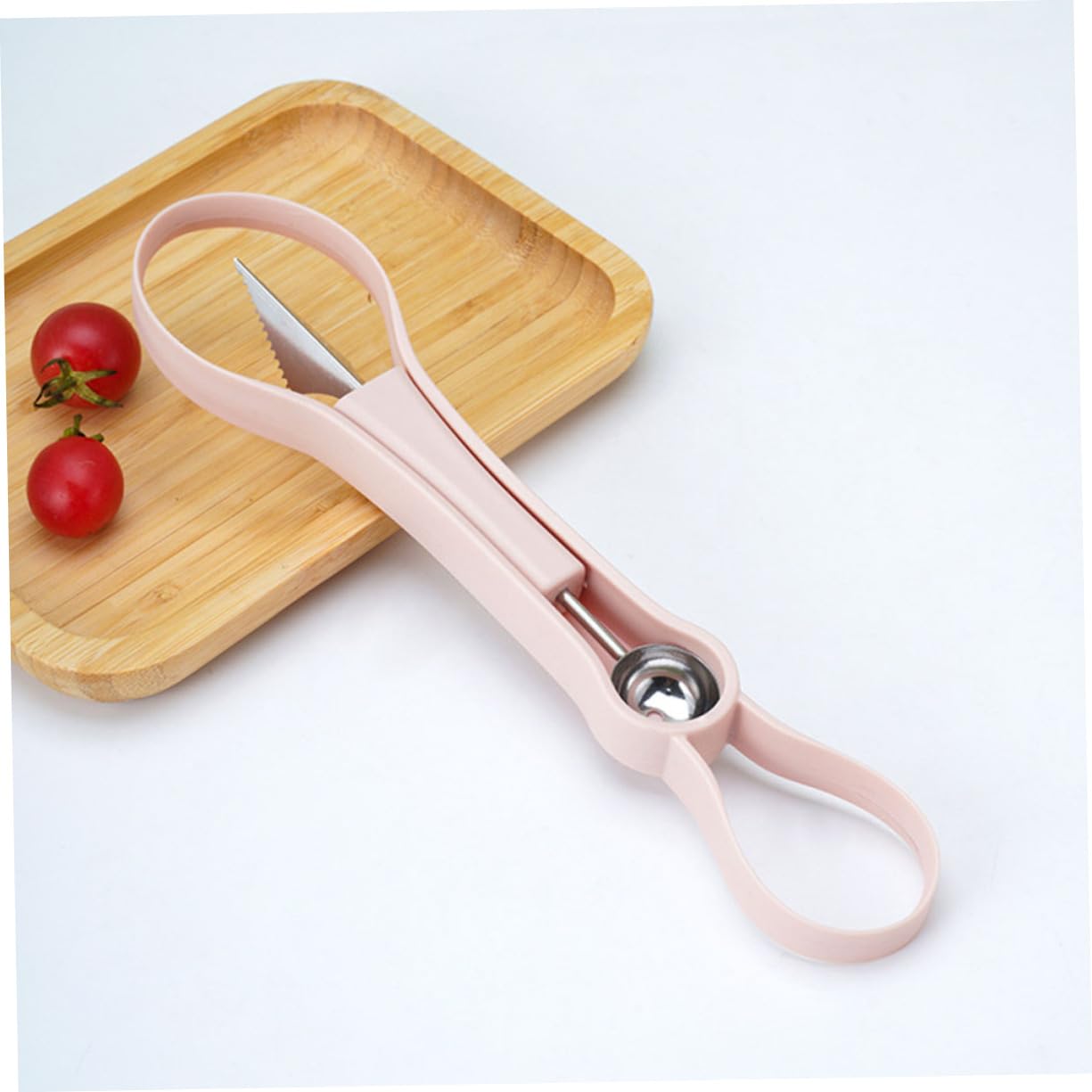 Gatuida 3piezas Cuchara De Melón Multifuncional Acero Inoxidable Herramienta De Corte y Decoración De Frutas Para Sandías y Melones Diseño Ergonómico y Ligero