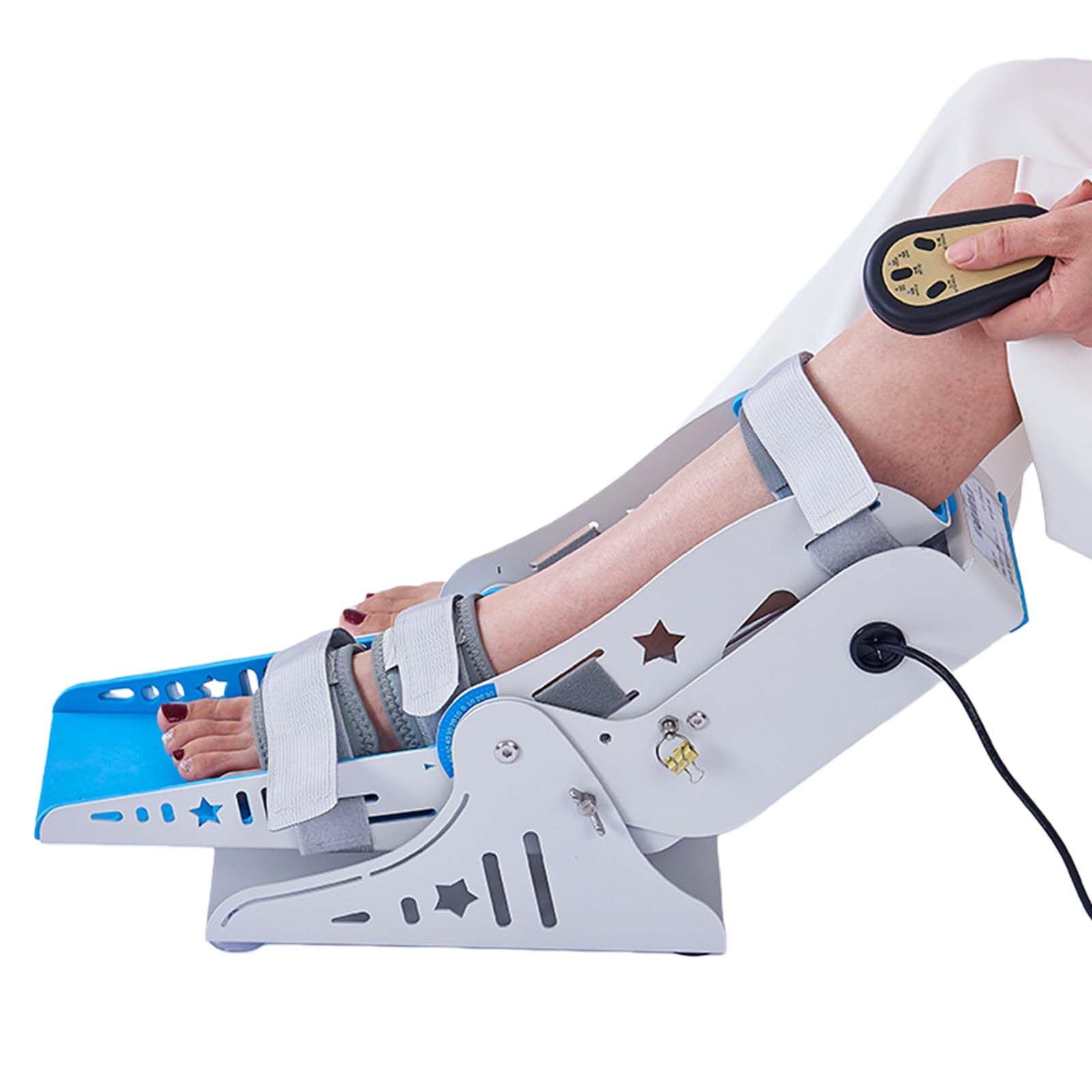 SXSLTSA Electric Ankle Strengthener & Foot Drop Orthosis - 9-Speed Adjustable for Stroke Rehabilitation and Sprained Ankles, Provides Strength Training and Support